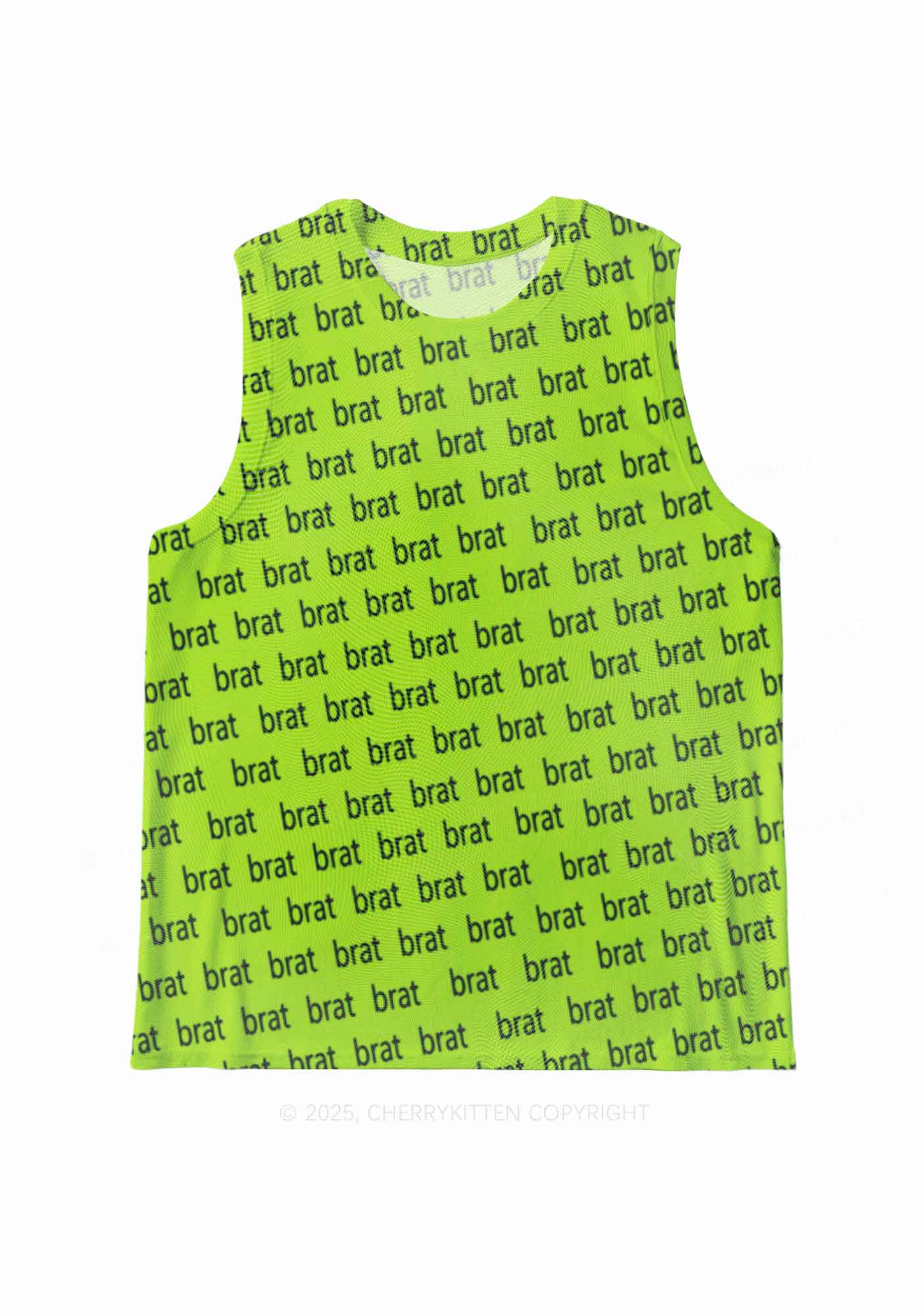 Brat Summer Y2K Mesh Muscle Tank Cherrykitten