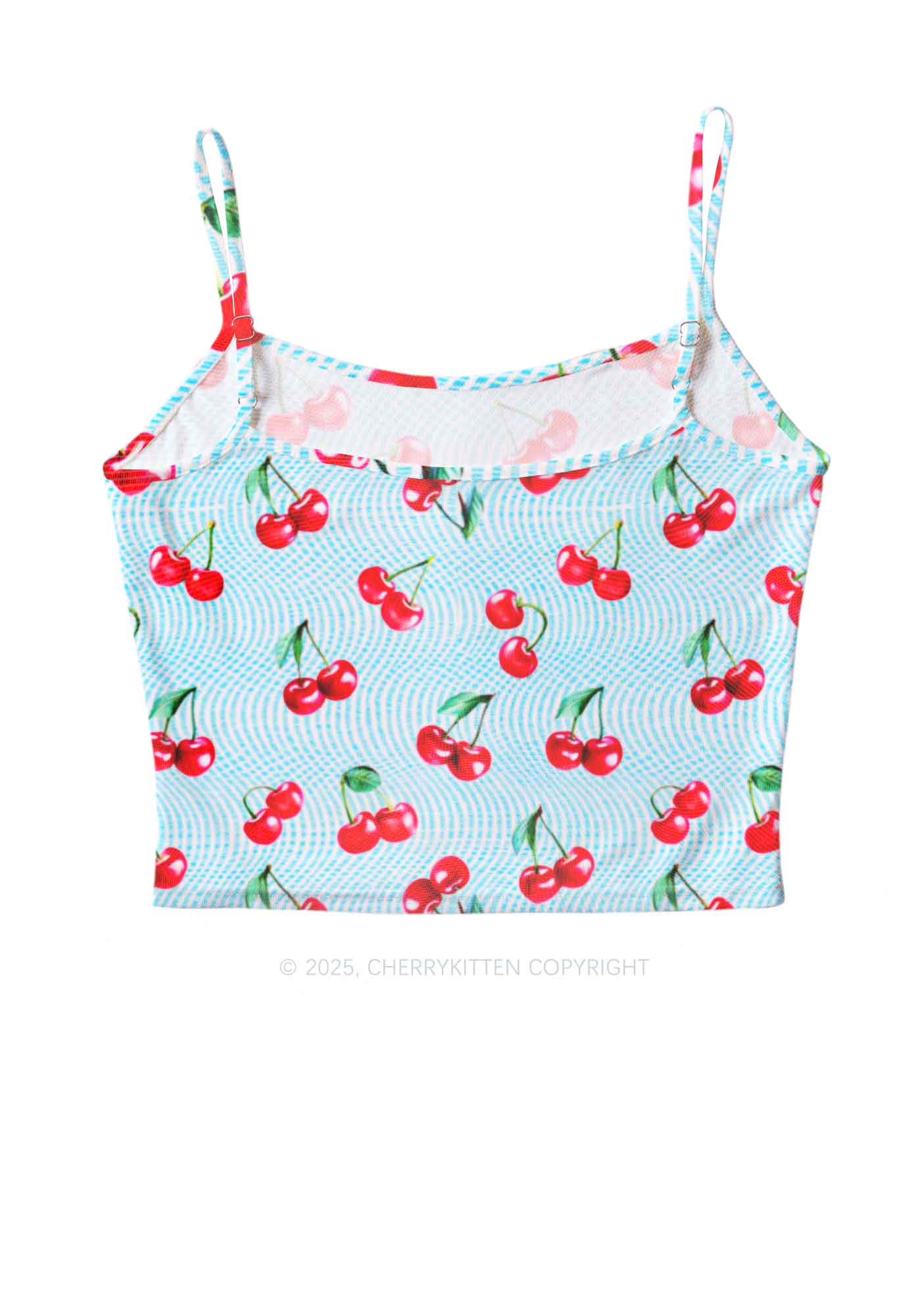 Blue Cherry Y2K Mesh Cami Tank Cherrykitten