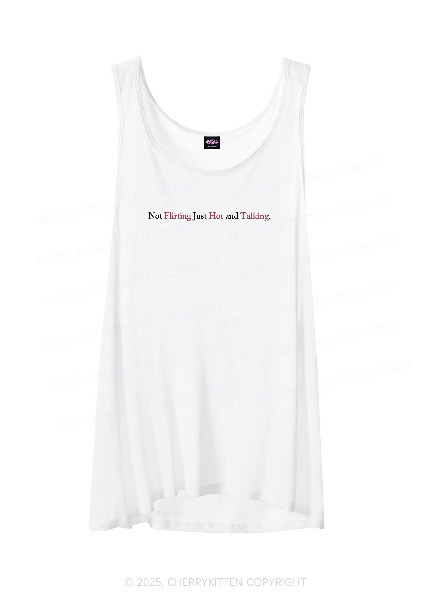 Just Hot And Talking Y2K Sheer Boyfriend Tank Cherrykitten