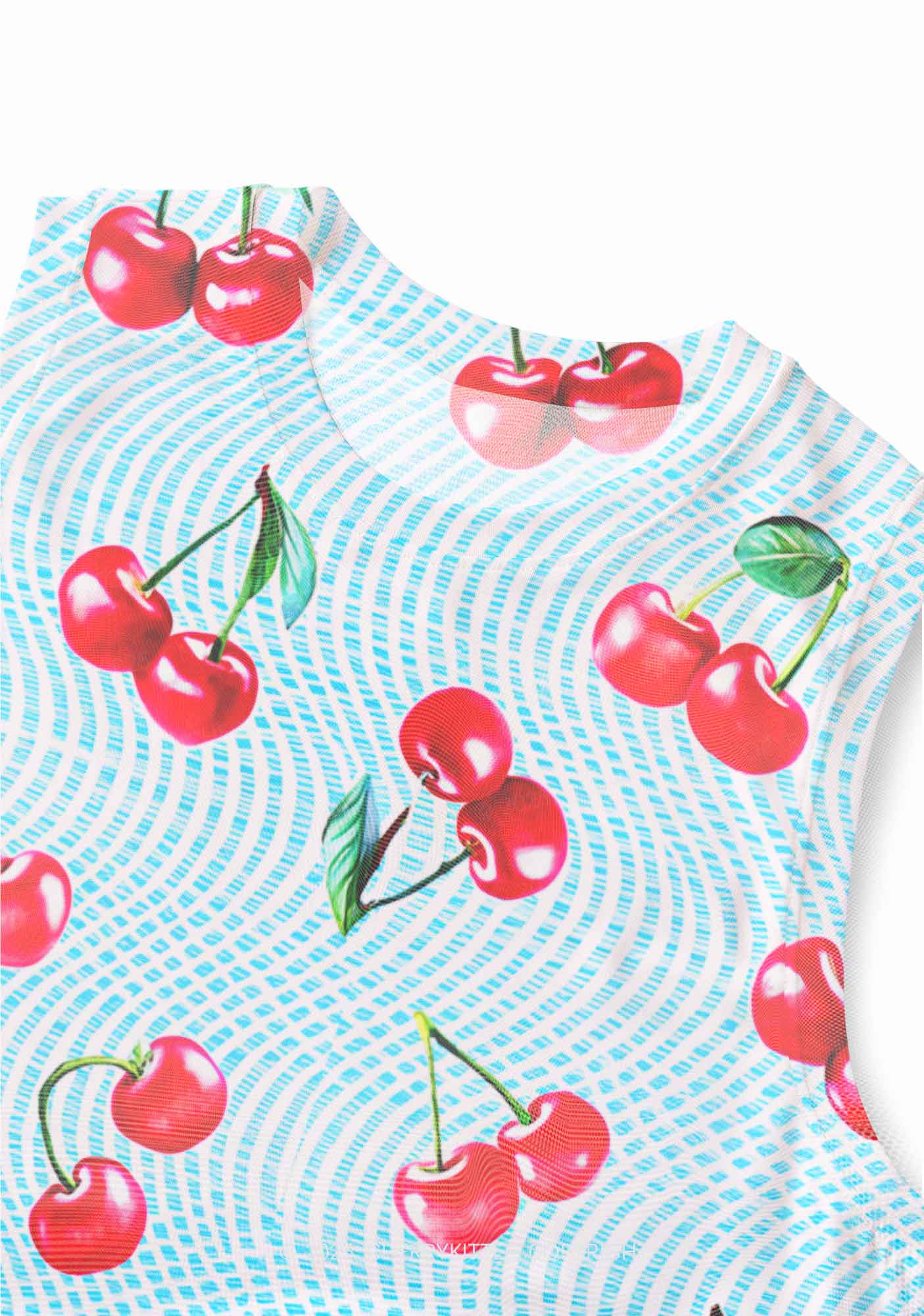Blue Cherry Y2K Mesh Muscle Tank Cherrykitten
