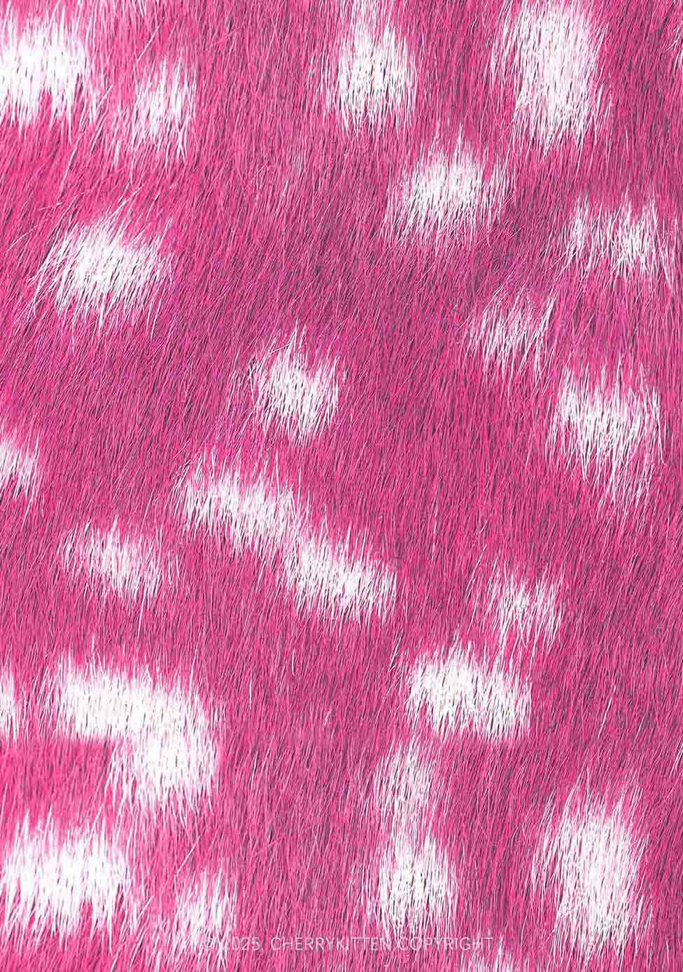 Pink Furry Leopard Y2K Print Bikini Set Cherrykitten