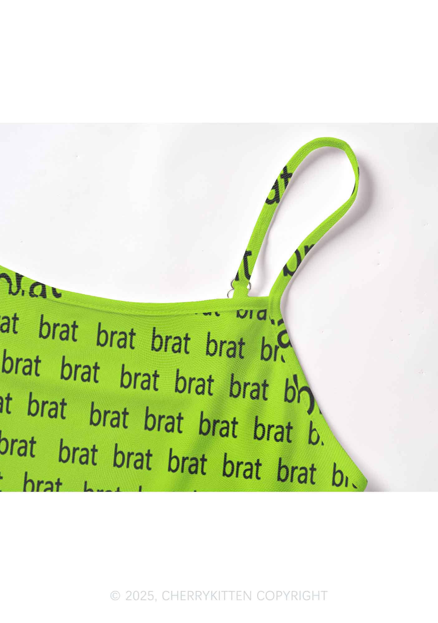 Green Brat Summer Y2K Mesh Cami Tank Cherrykitten