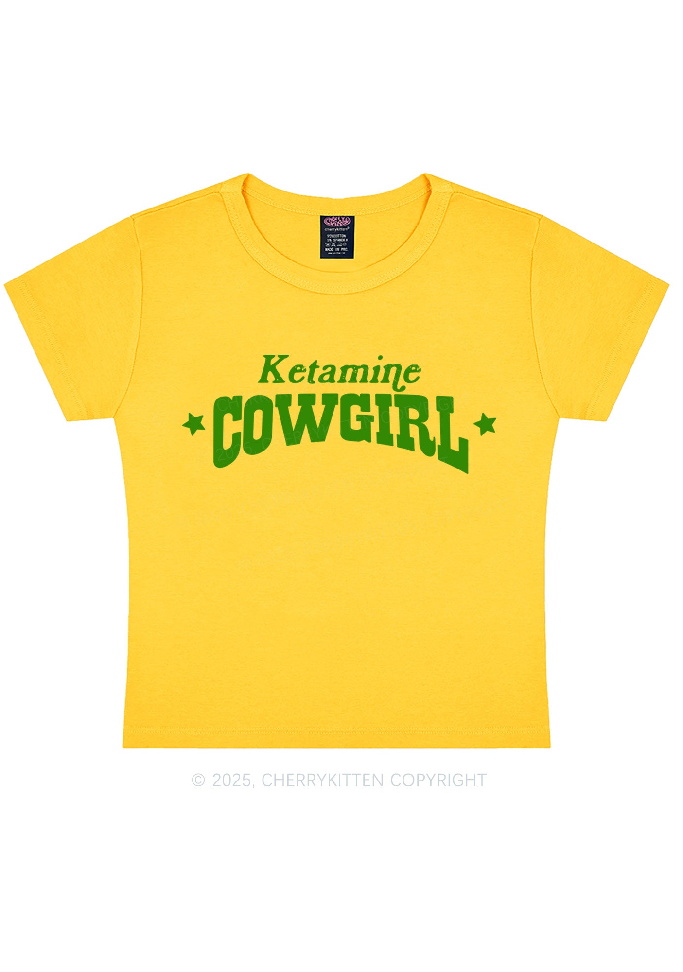 K Star Cowgirl Y2K Baby Tee Cherrykitten