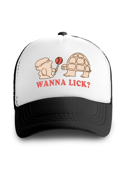 Wanna Lick Lollipop Trucker Hat