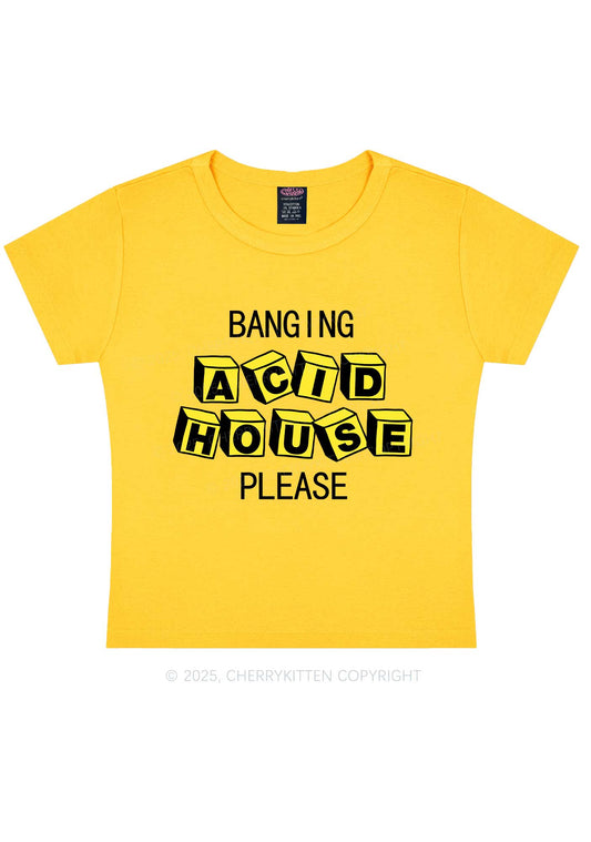 Banging Acid House Y2K Baby Tee Cherrykitten