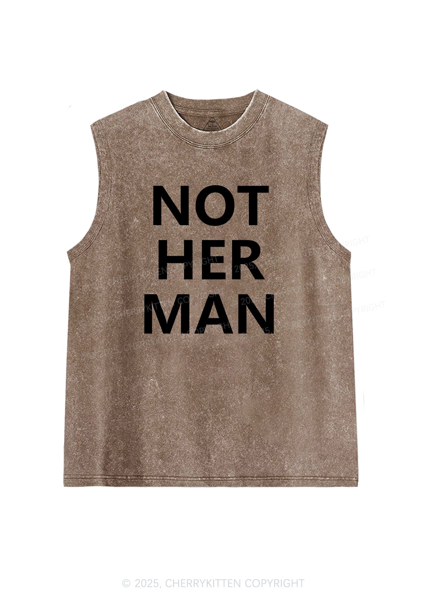 Not Her Man Y2K Washed Muscle Tank Cherrykitten