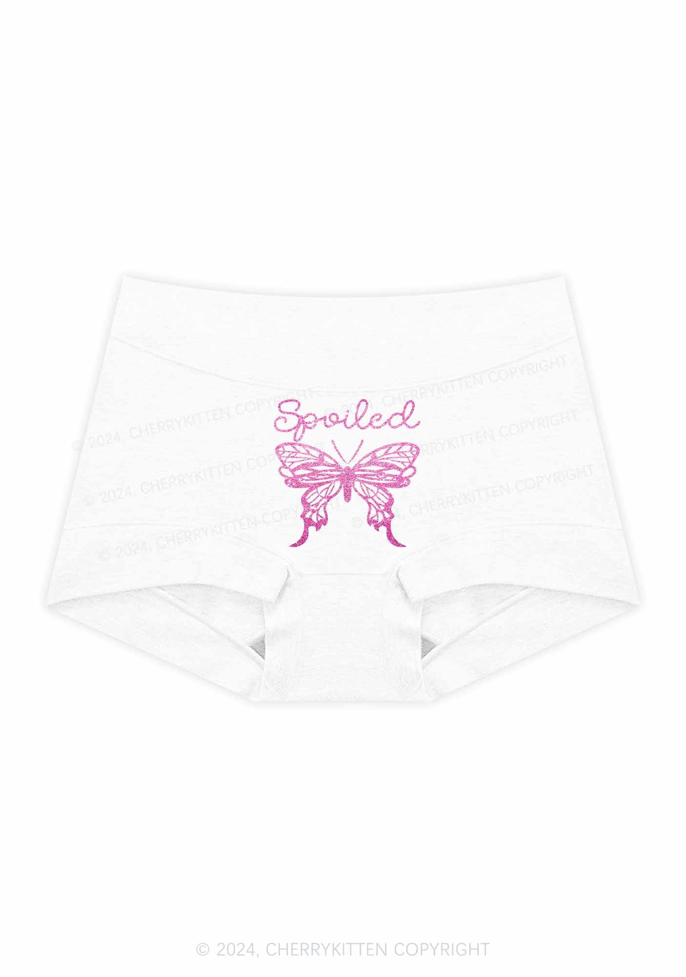 Spoiled Butterfly Y2K Mid Rise Waist Boyshort Cherrykitten