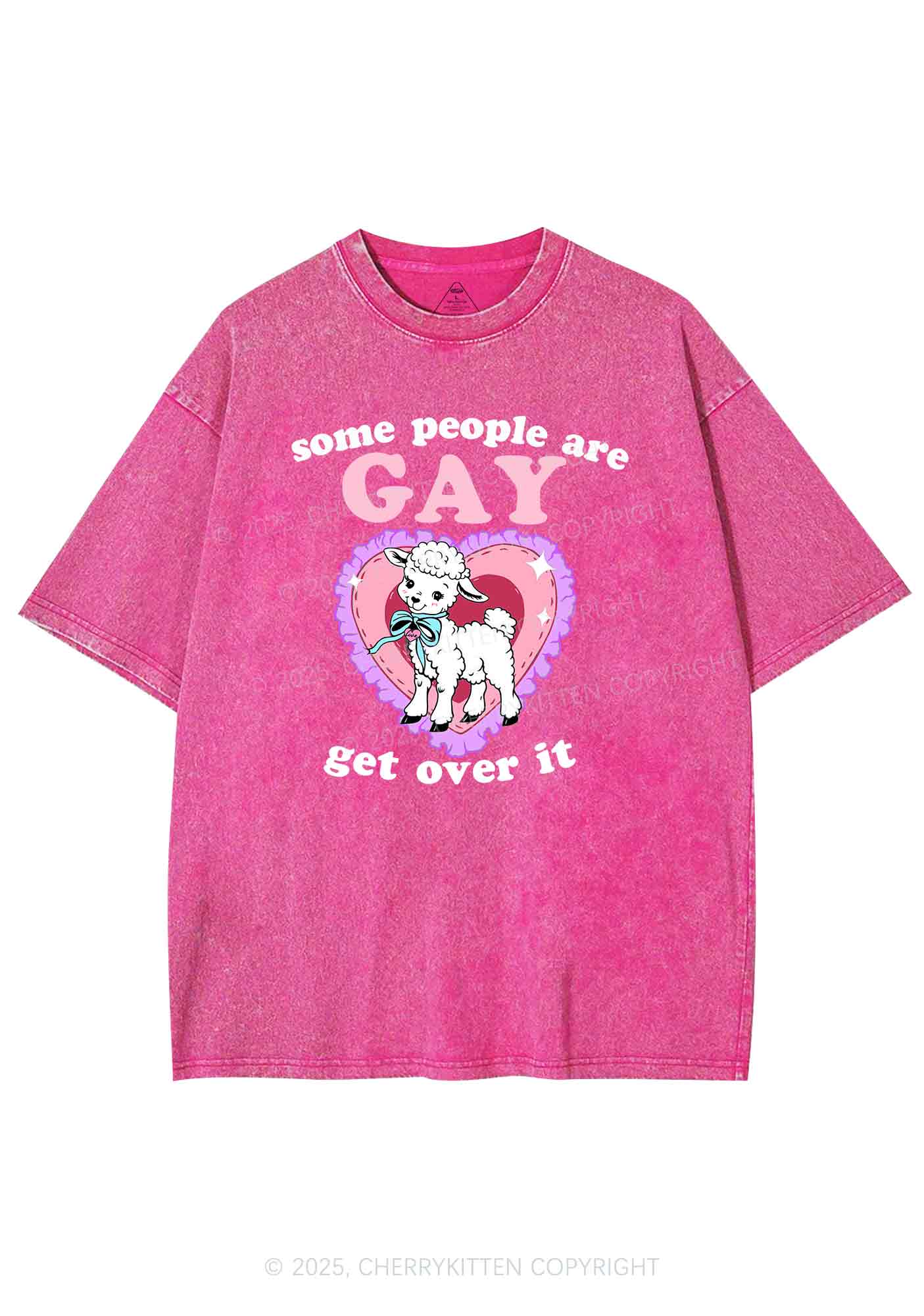 Some People Are Gay Pride Y2K Shirts Washed Tee Cherrykitten