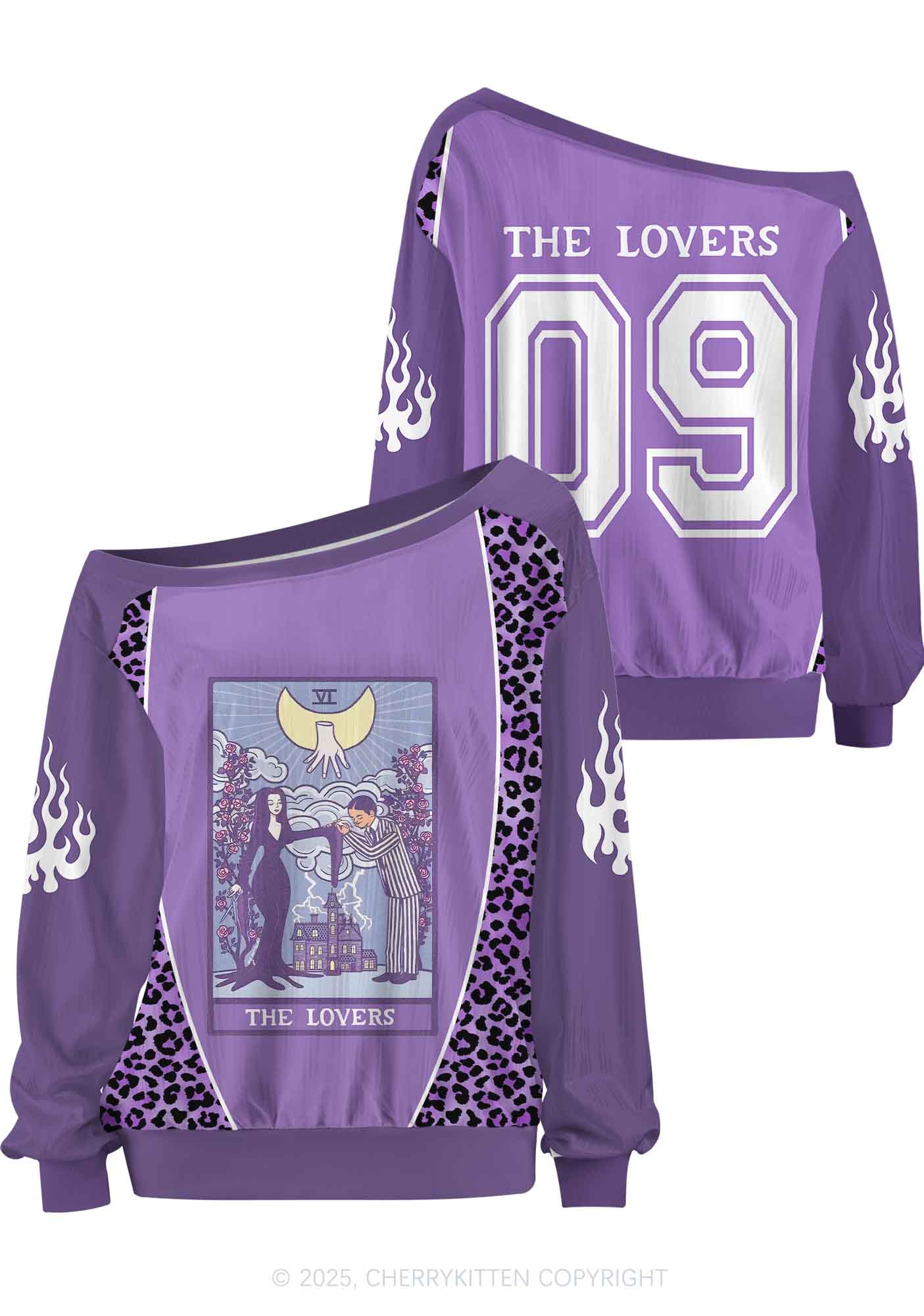 Custom Halloween The Lovers Y2K Off Shoulder Long Sleeve Sport Jersey Shirts Cherrykitten
