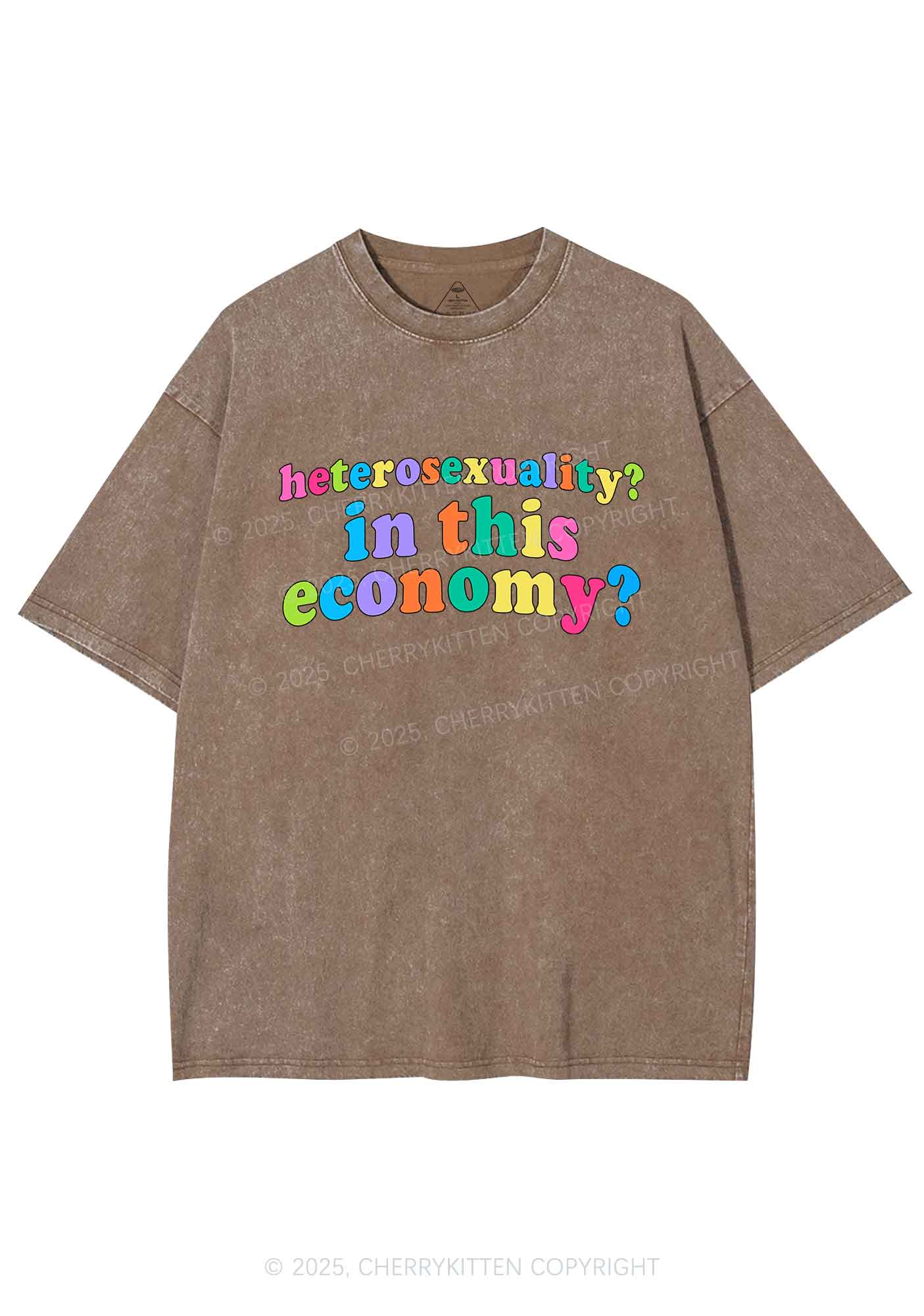 Heterosexuality In This Economy Pride Y2K Shirts Washed Tee Cherrykitten