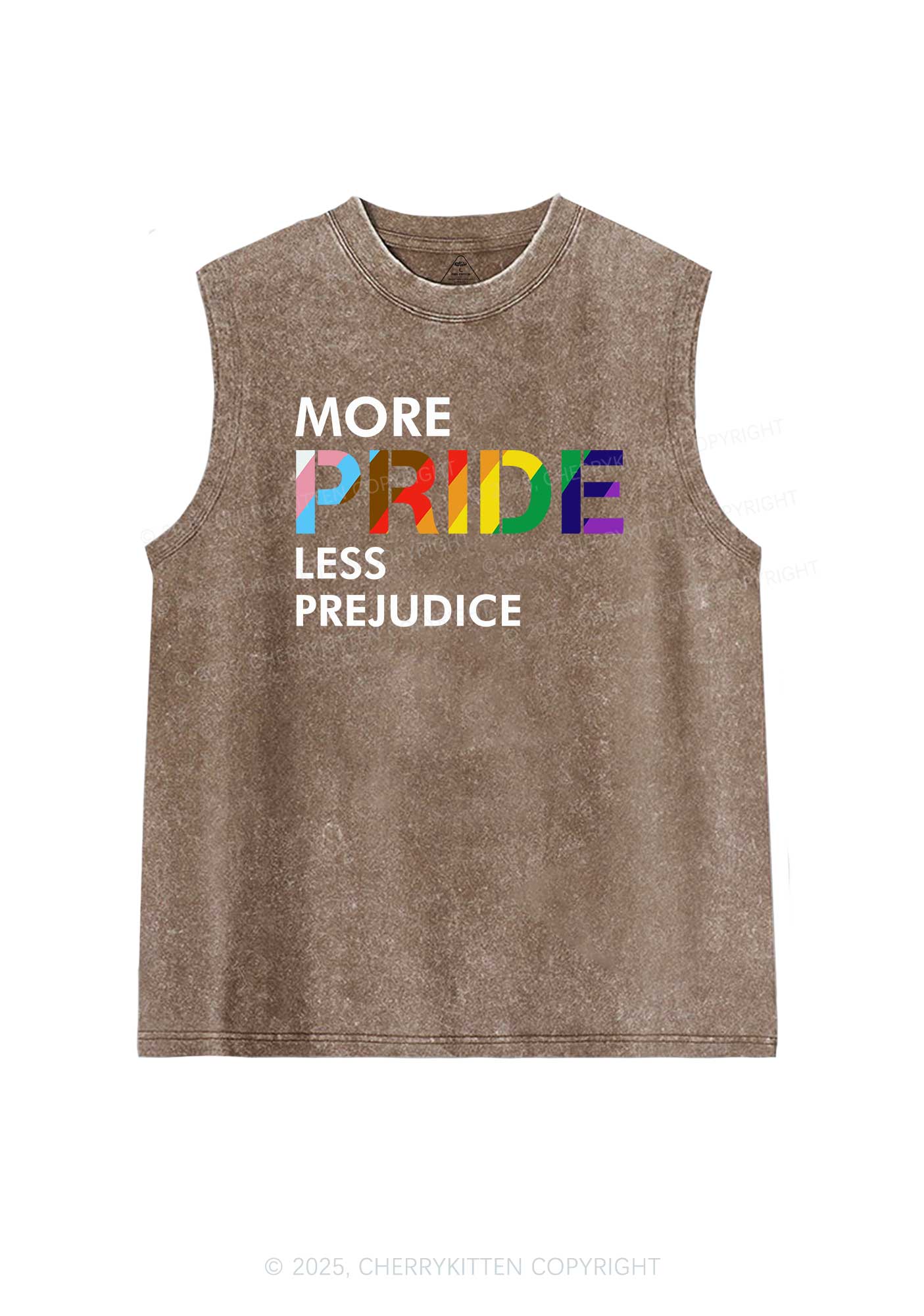 More Pride Less Prejudice Y2K Washed Muscle Tank Cherrykitten