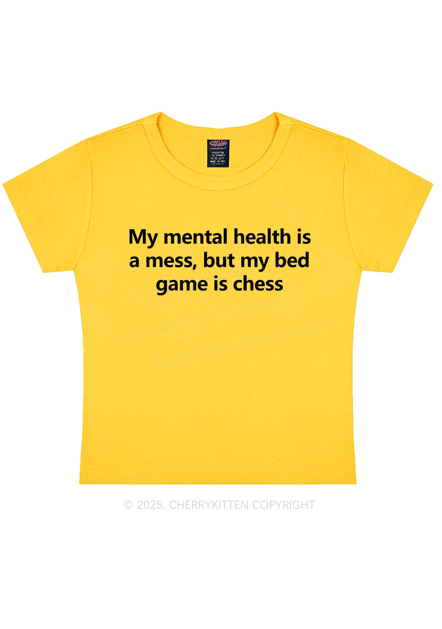 My Mental Health Is Mess Y2K Baby Tee Cherrykitten