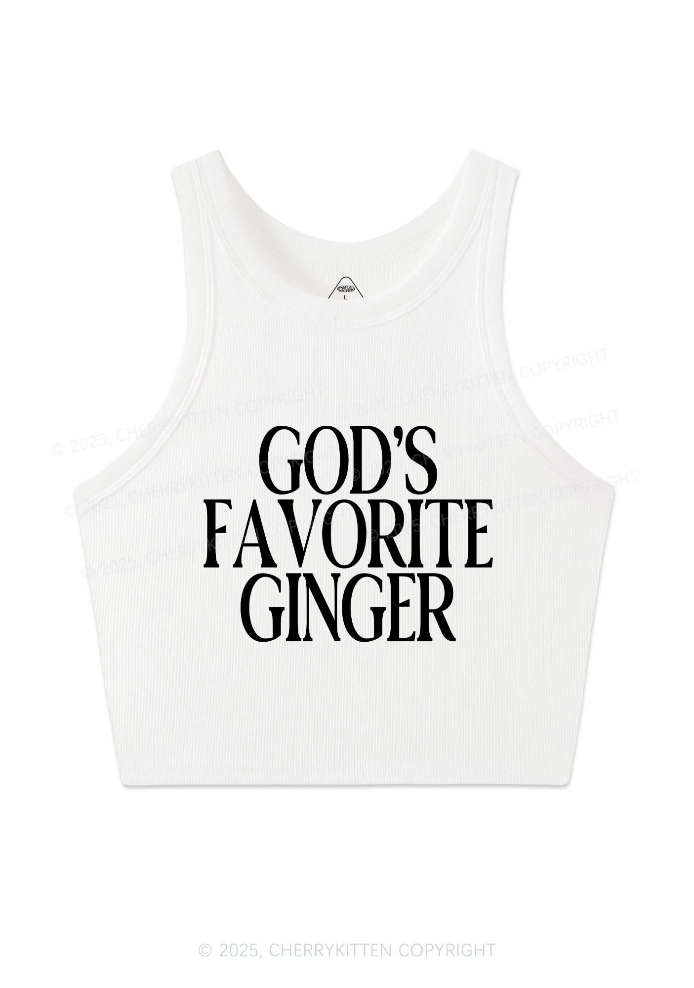 Gods Favorite Ginger Y2K Crop Tank Top Cherrykitten