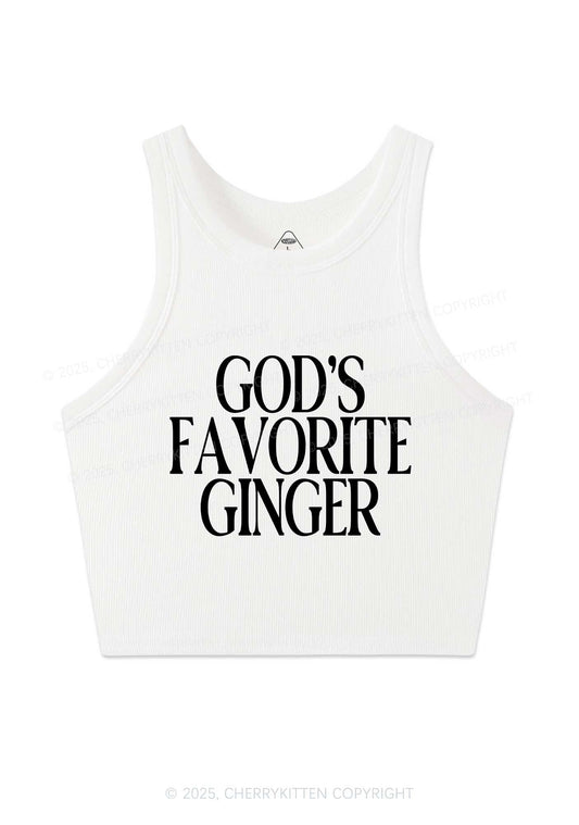 Gods Favorite Ginger Y2K Crop Tank Top Cherrykitten