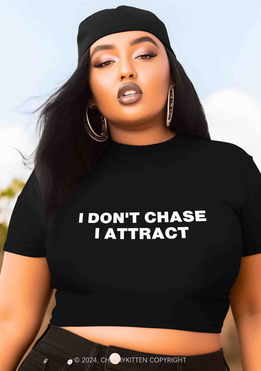 Curvy I Don't Chase Y2K Baby Tee Cherrykitten