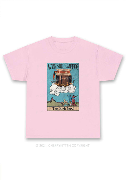 Worship Coffee Y2K Chunky Shirt Cherrykitten