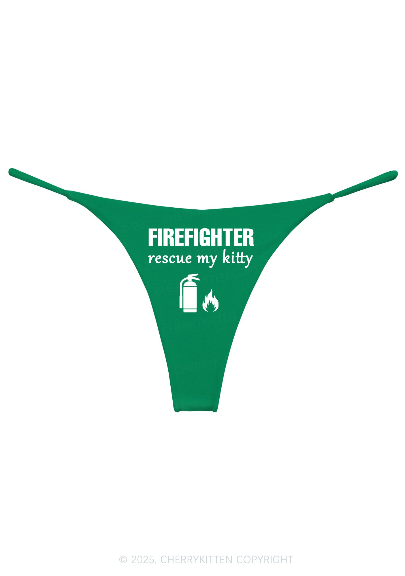 Firefighter Rescue My Kitten Y2K Bikini String Thong Cherrykitten