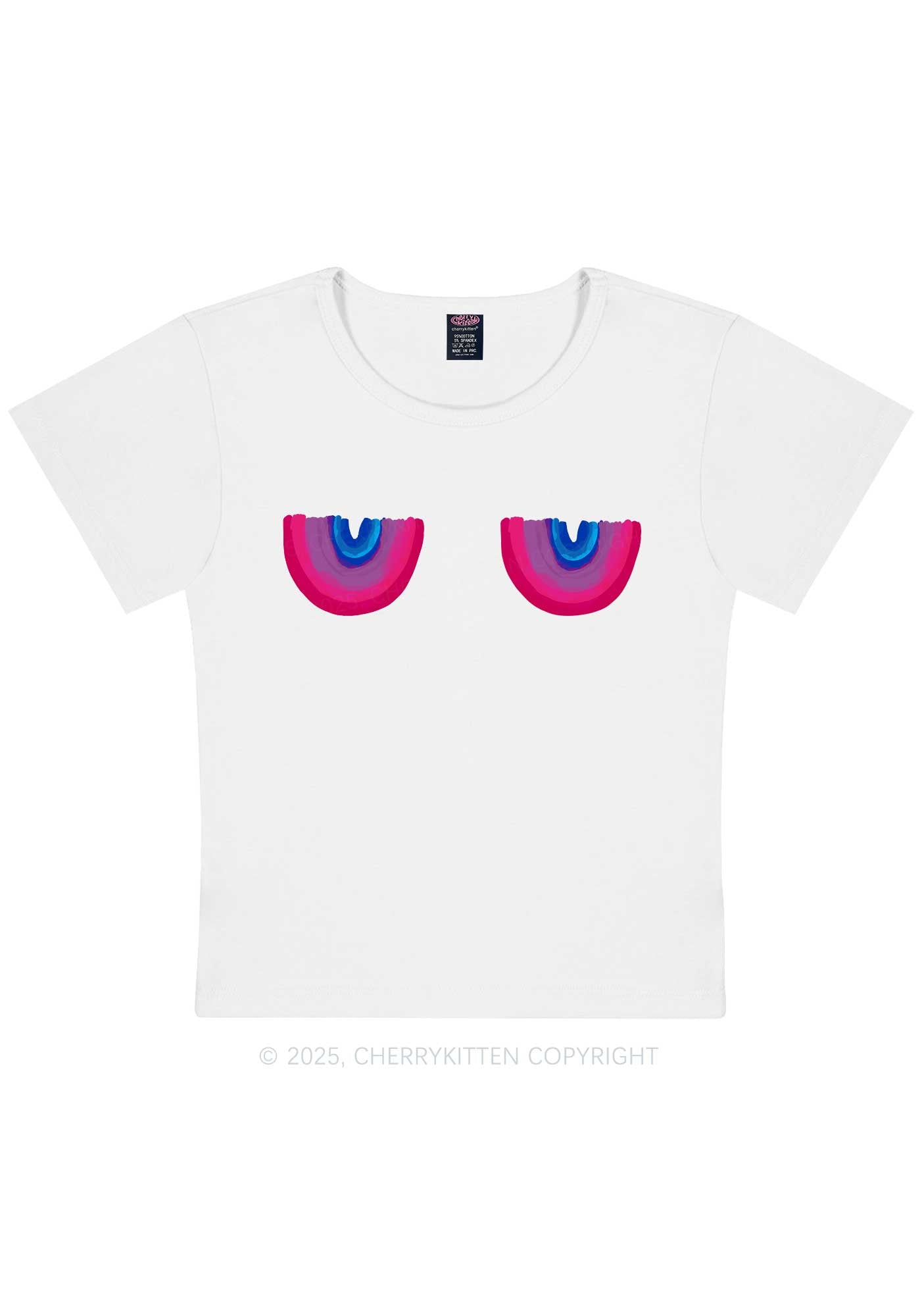 Curvy Bisexual Bxxb Y2K Baby Tee Cherrykitten