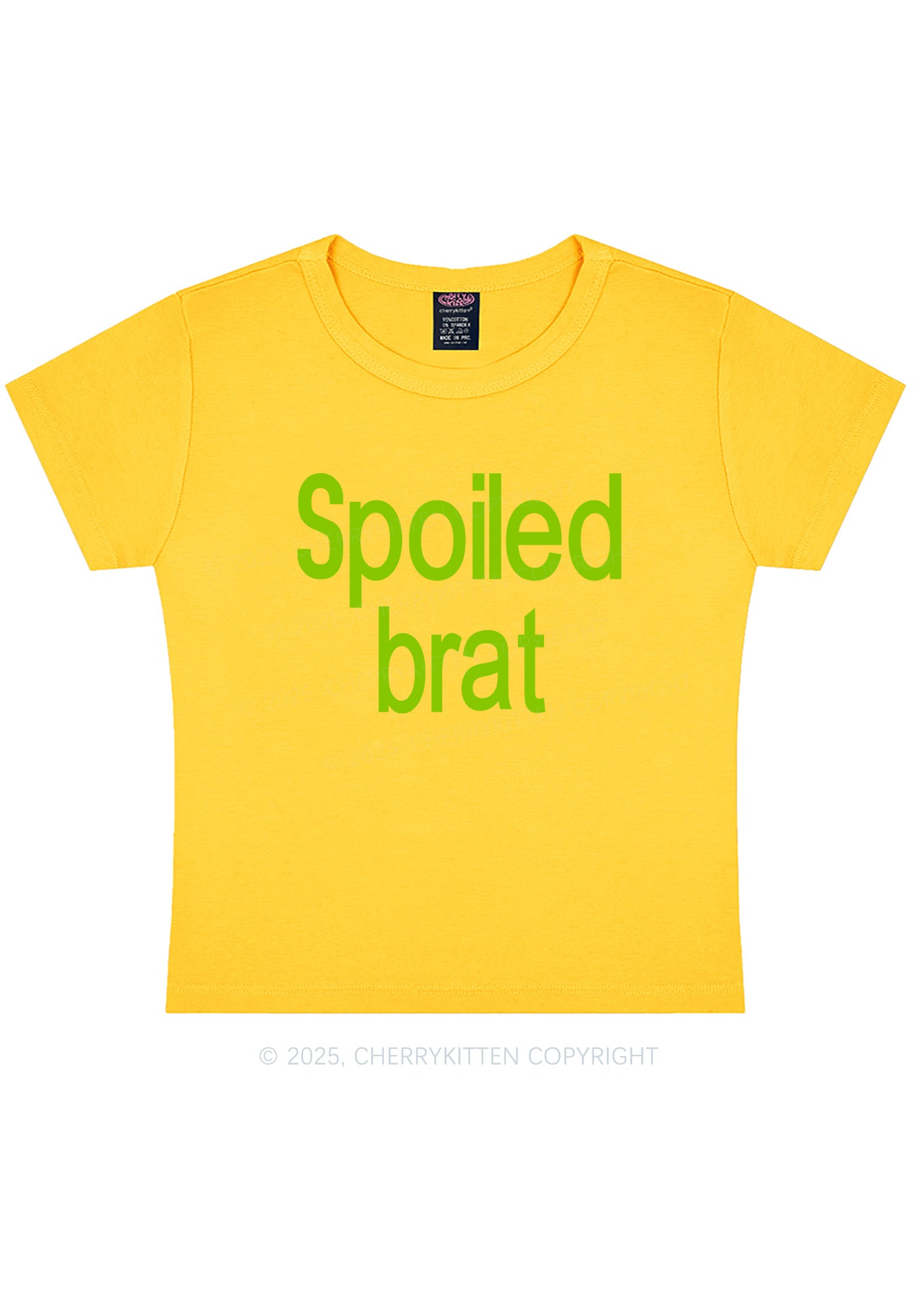 Spoiled Brat Y2K Baby Tee Cherrykitten