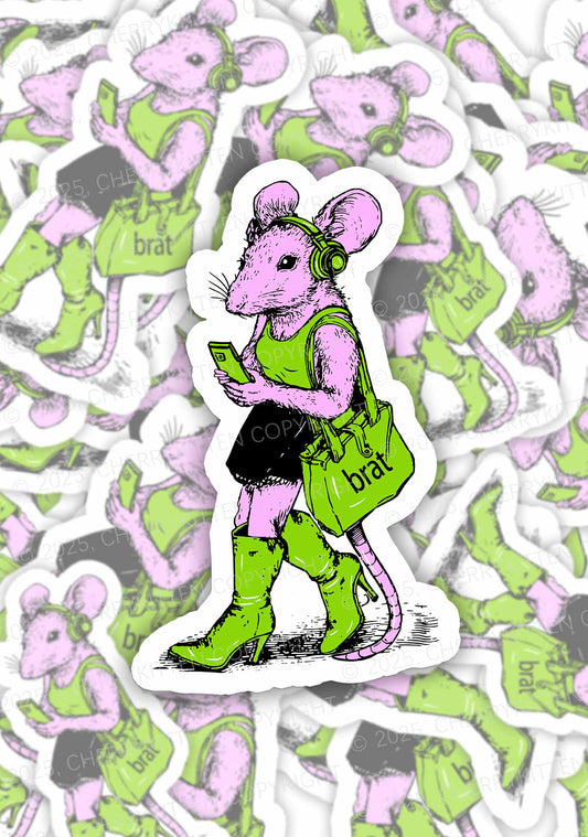 Brat Girl 1Pc Y2K Sticker Cherrykitten