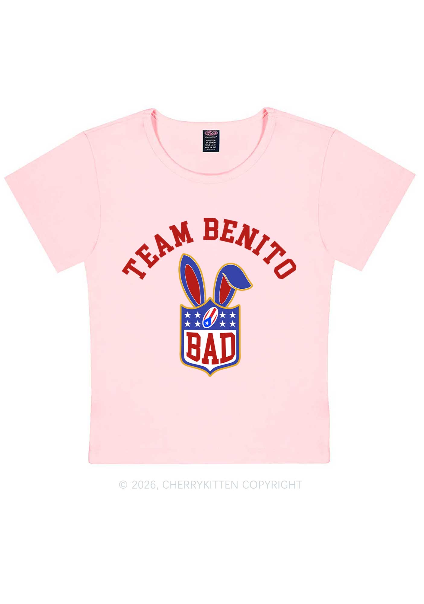 Pink Bad Bunny Y2K Baby Tee Cherrykitten