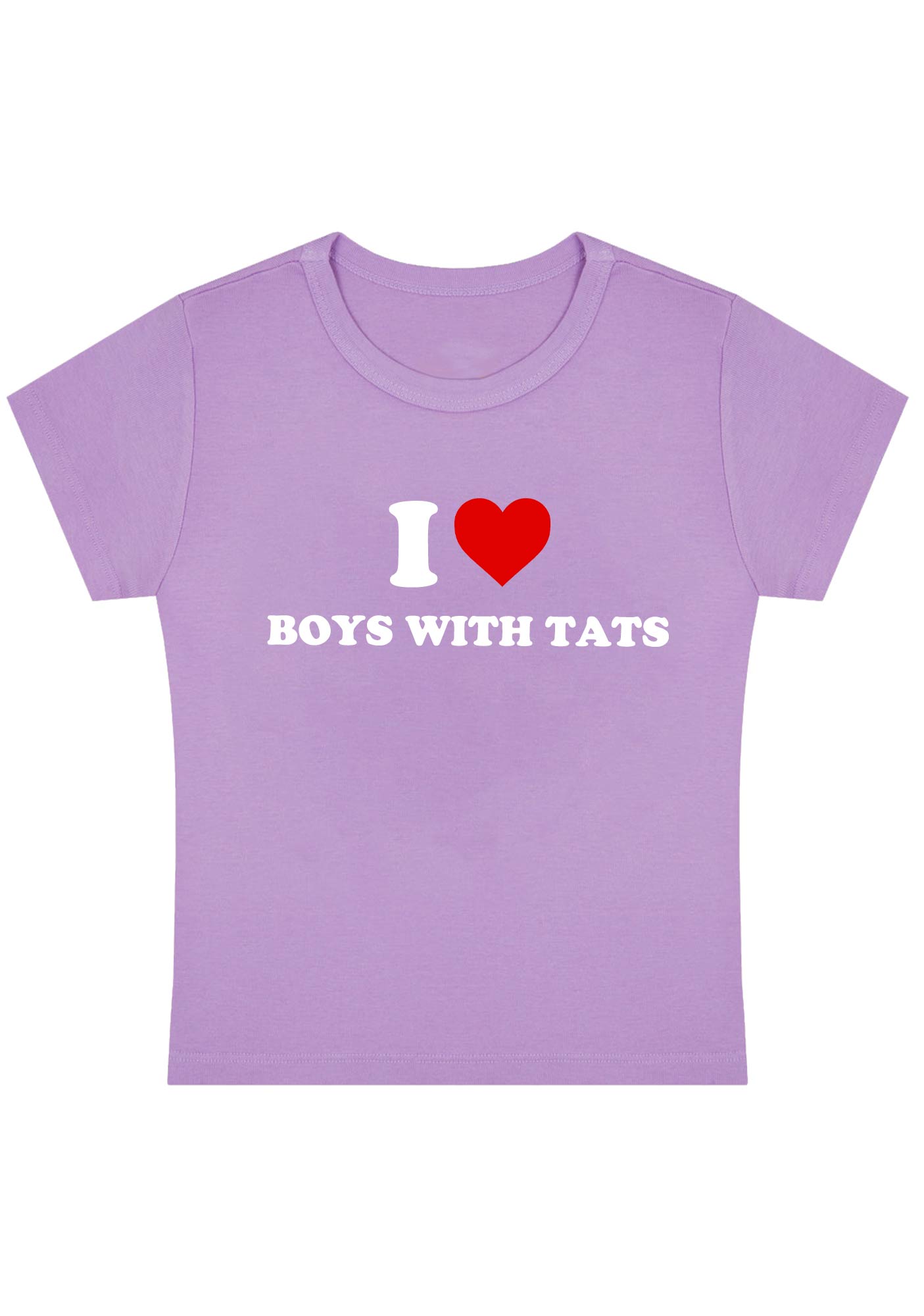 I Love Boys With Tats Y2K Baby Tee