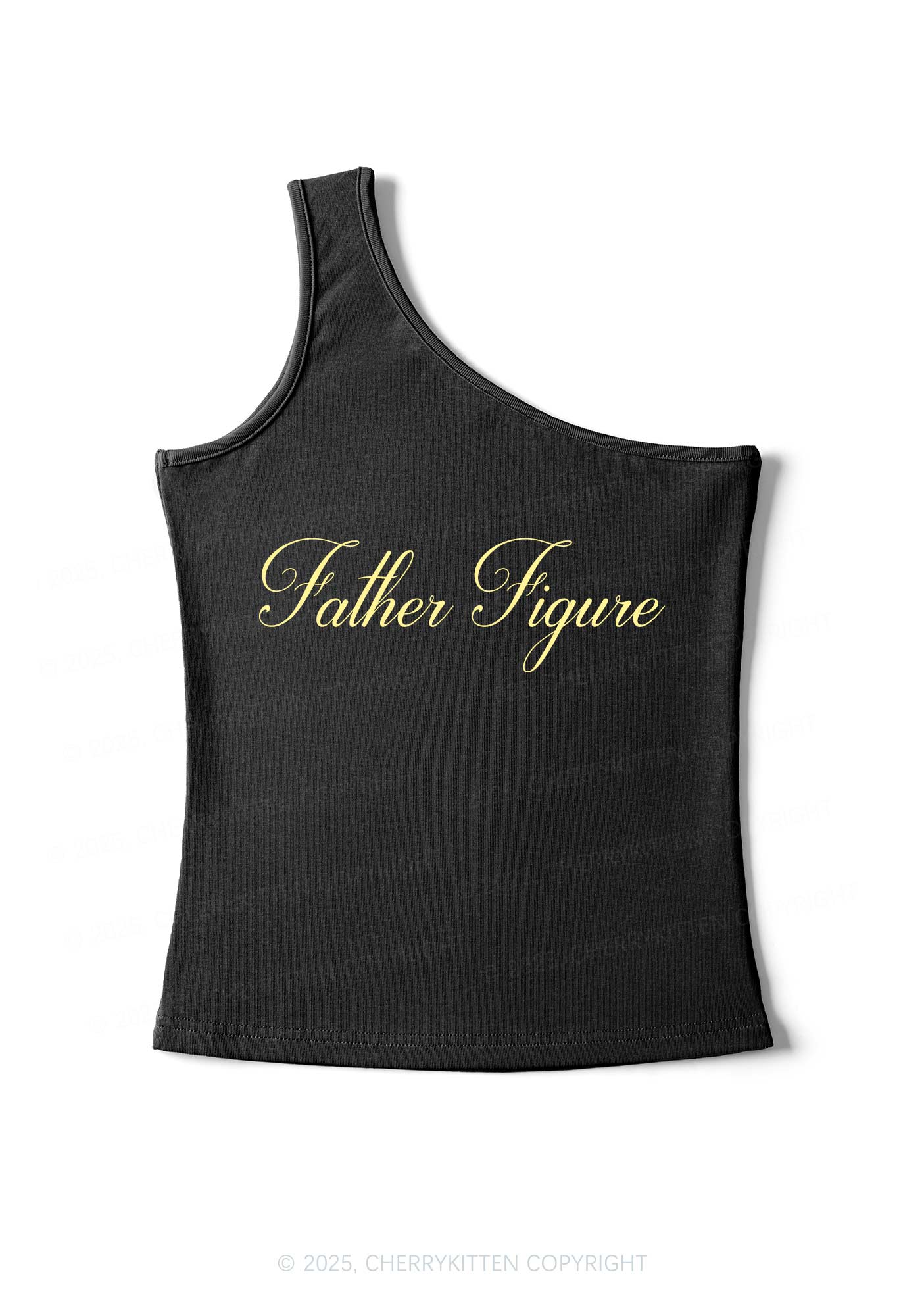 Father Figure Y2K One Shoulder Tank Top Cherrykitten