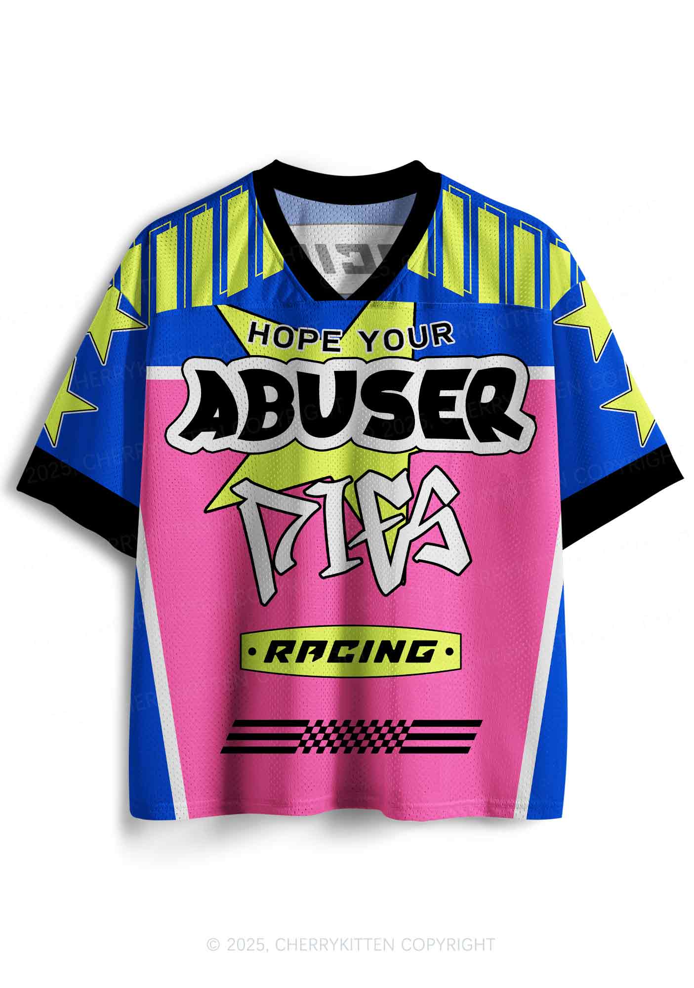 Custom Hope Your Abuser Dies Y2K Sport Jersey Shirts Cherrykitten