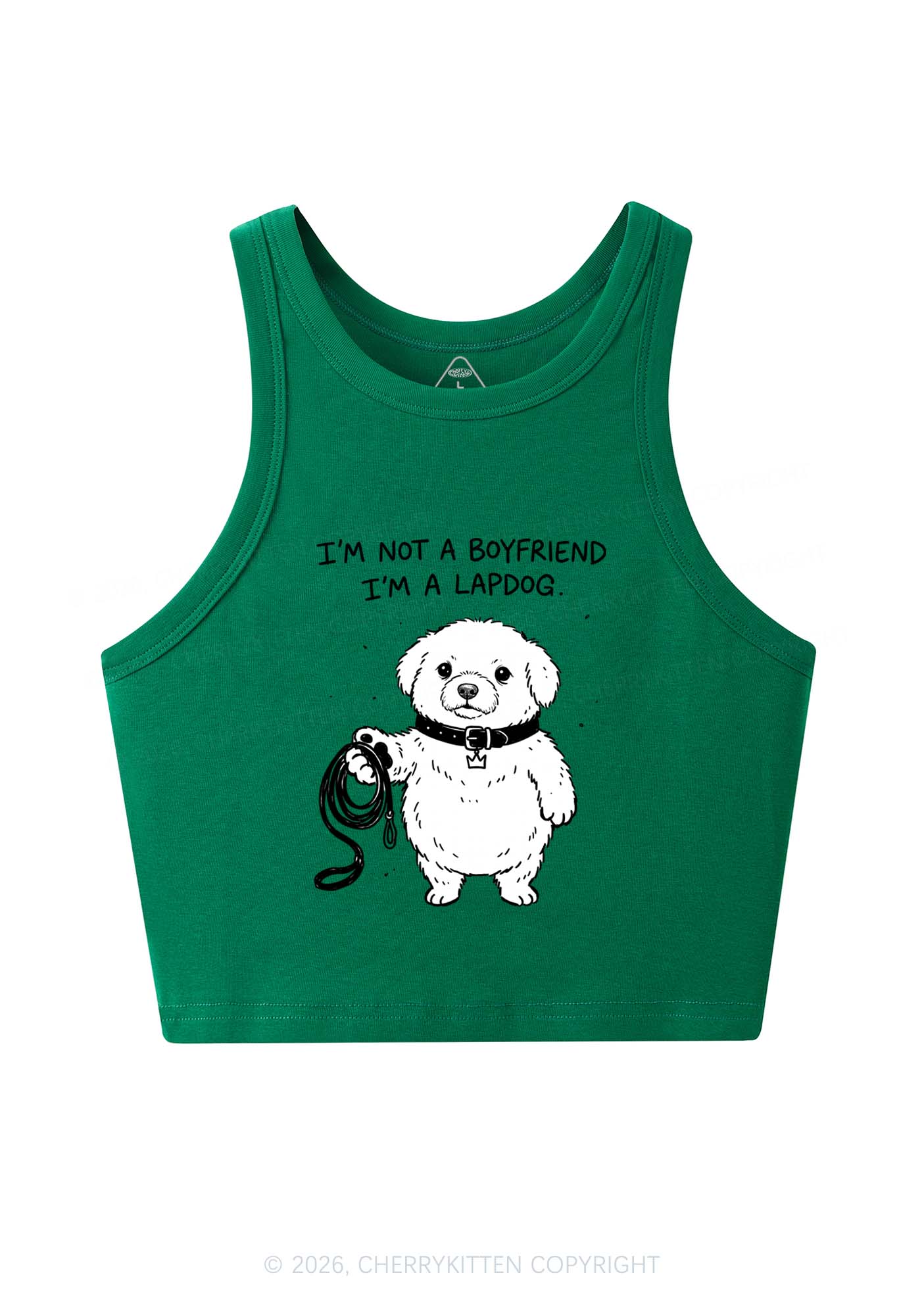 Im A Lapdog Y2K Crop Tank Top Cherrykitten