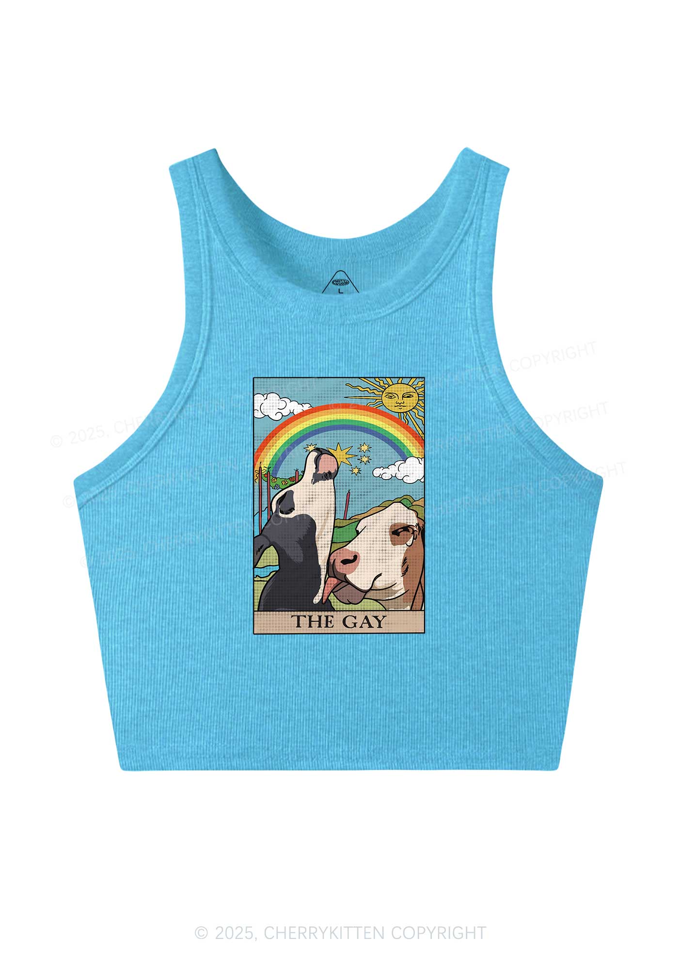 The Gay Pride Y2K Crop Tank Top Cherrykitten