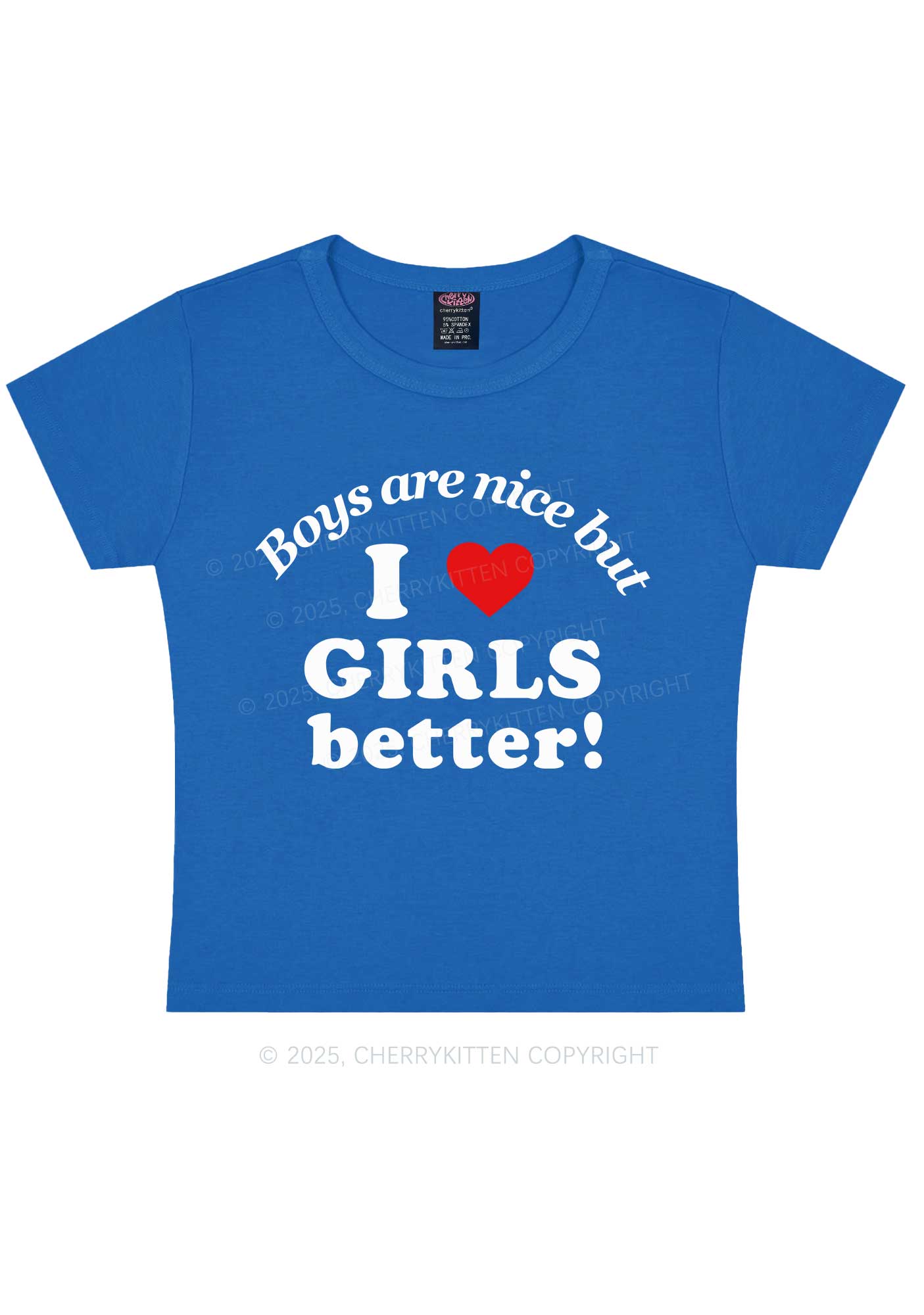 I Love Girls Better Pride Y2K Baby Tee Cherrykitten