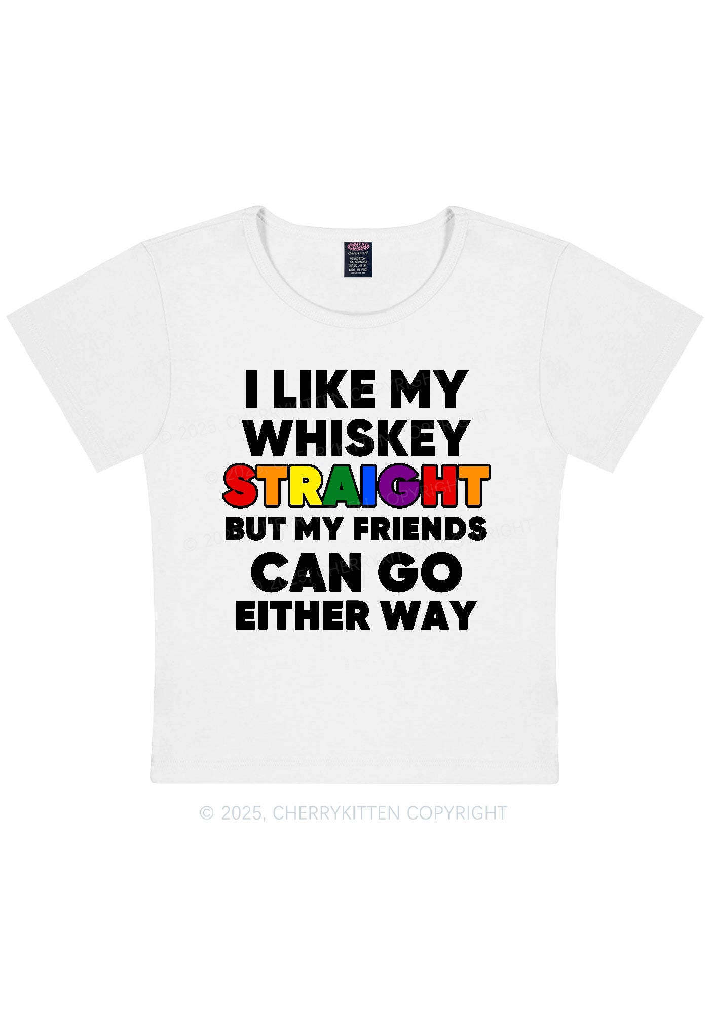 I Like Straight Pride Y2K Baby Tee Cherrykitten