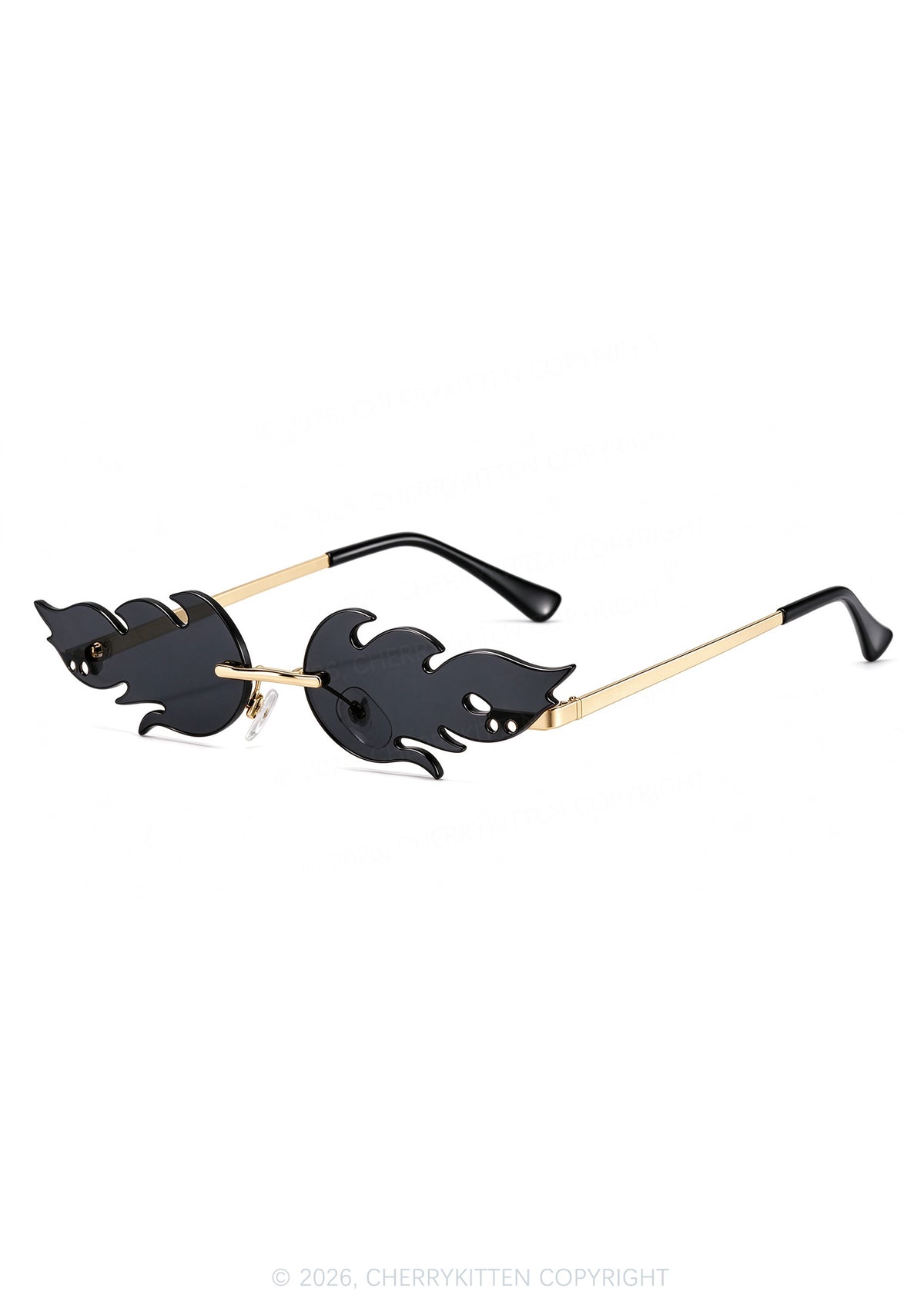 Black Flame Y2K Sunglasses Cherrykitten