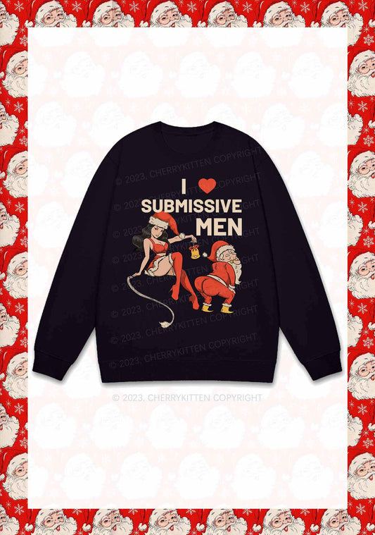 I Love S Men Christmas Y2K Sweatshirt Cherrykitten