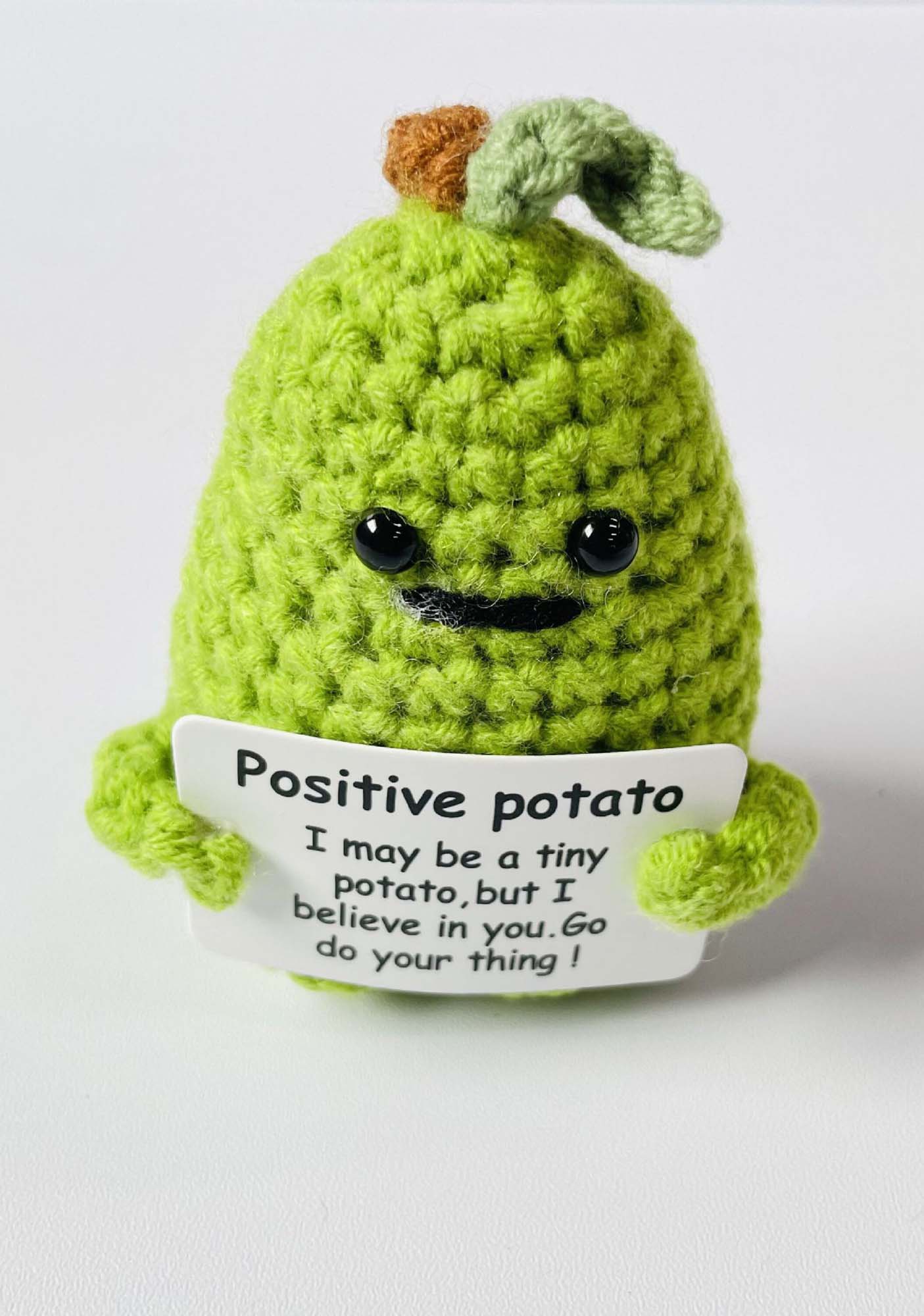 Positive Potato Y2K Handmade Crochet Pendant Cherrykitten