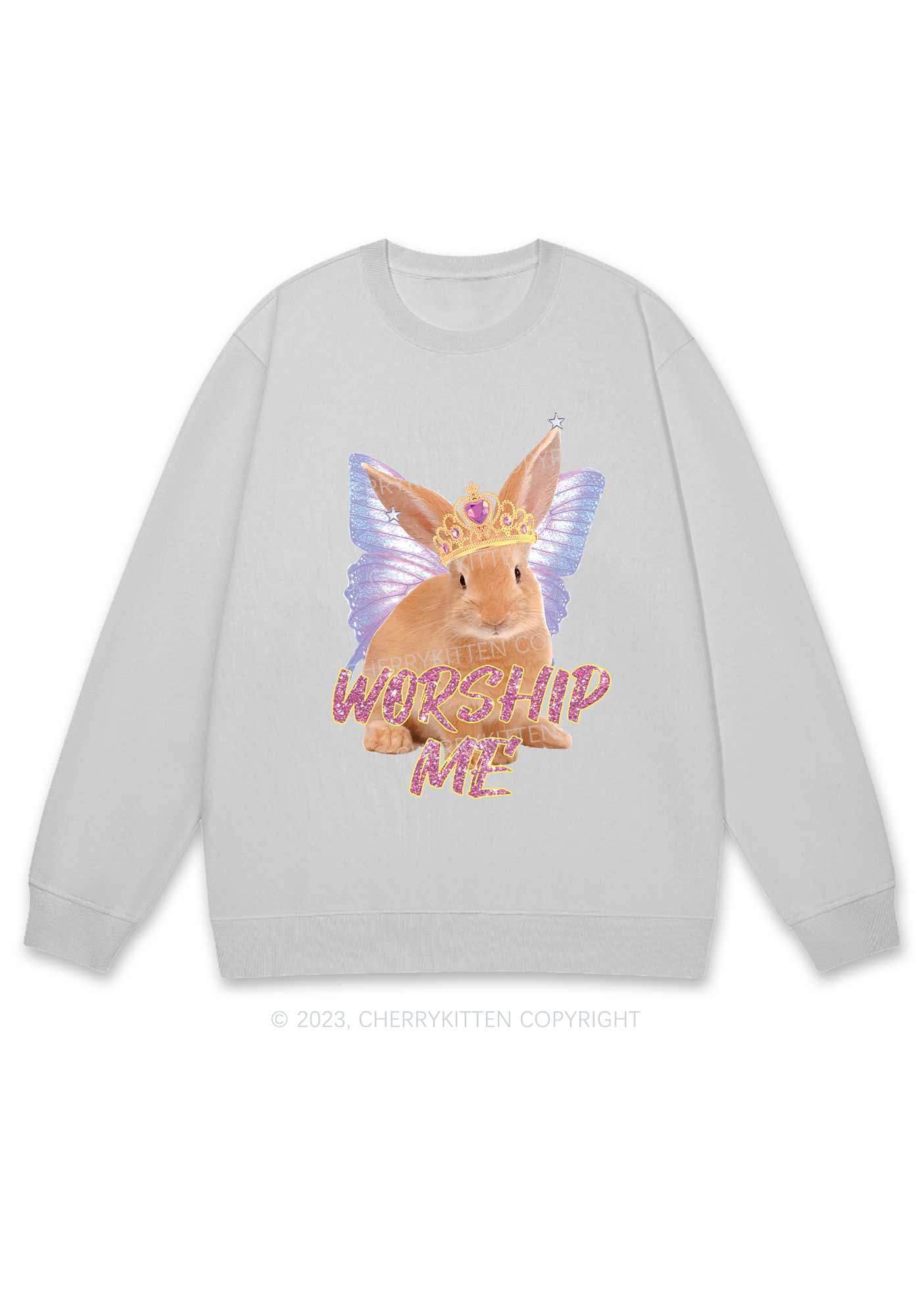 Worship Me Y2K Sweatshirt Cherrykitten
