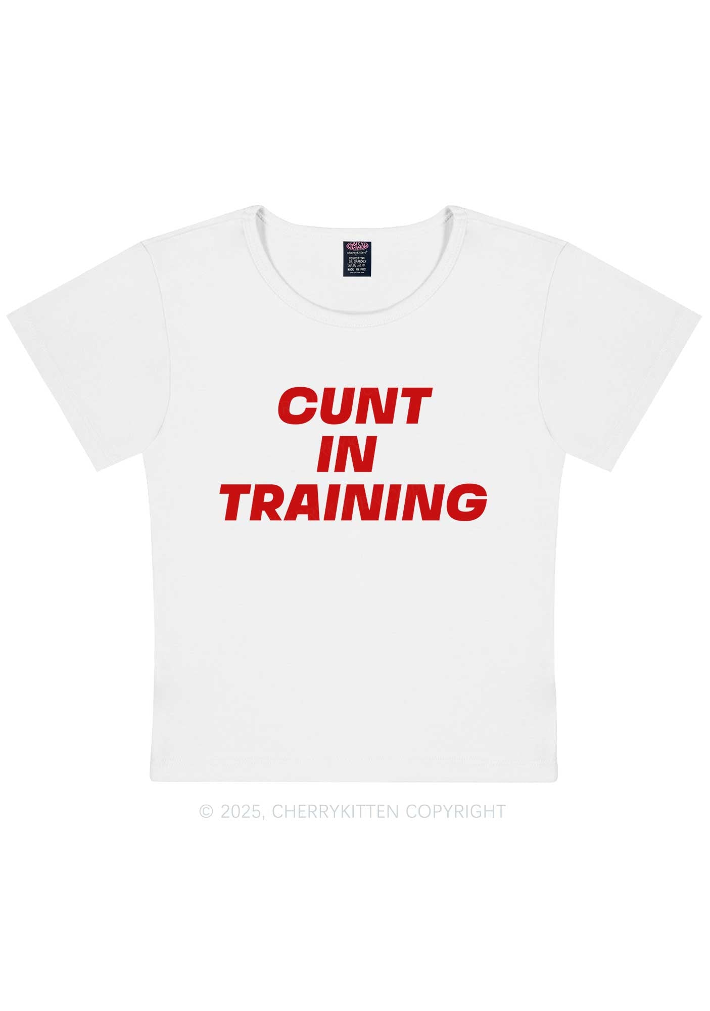 Cxxt In Training Y2K Baby Tee Cherrykitten