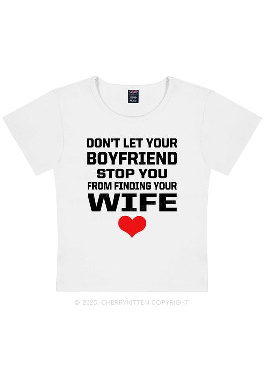 Boyfriend Wife Pride Y2K Baby Tee Cherrykitten