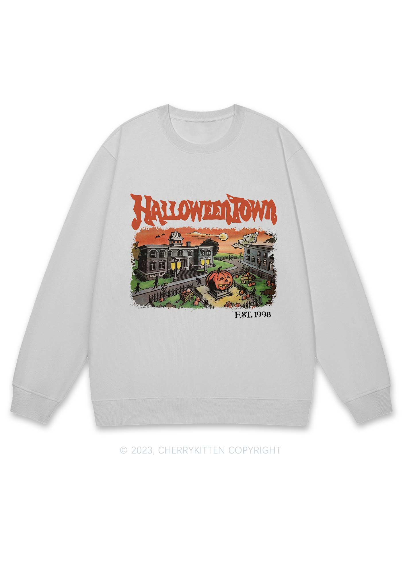 Halloween Town EST 1998 Y2K Sweatshirt Cherrykitten