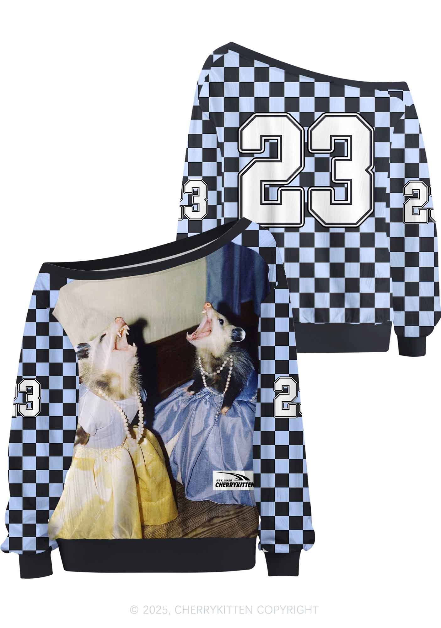 Custom Princess Rats Y2K Off Shoulder Long Sleeve Sport Jersey Shirts Cherrykitten