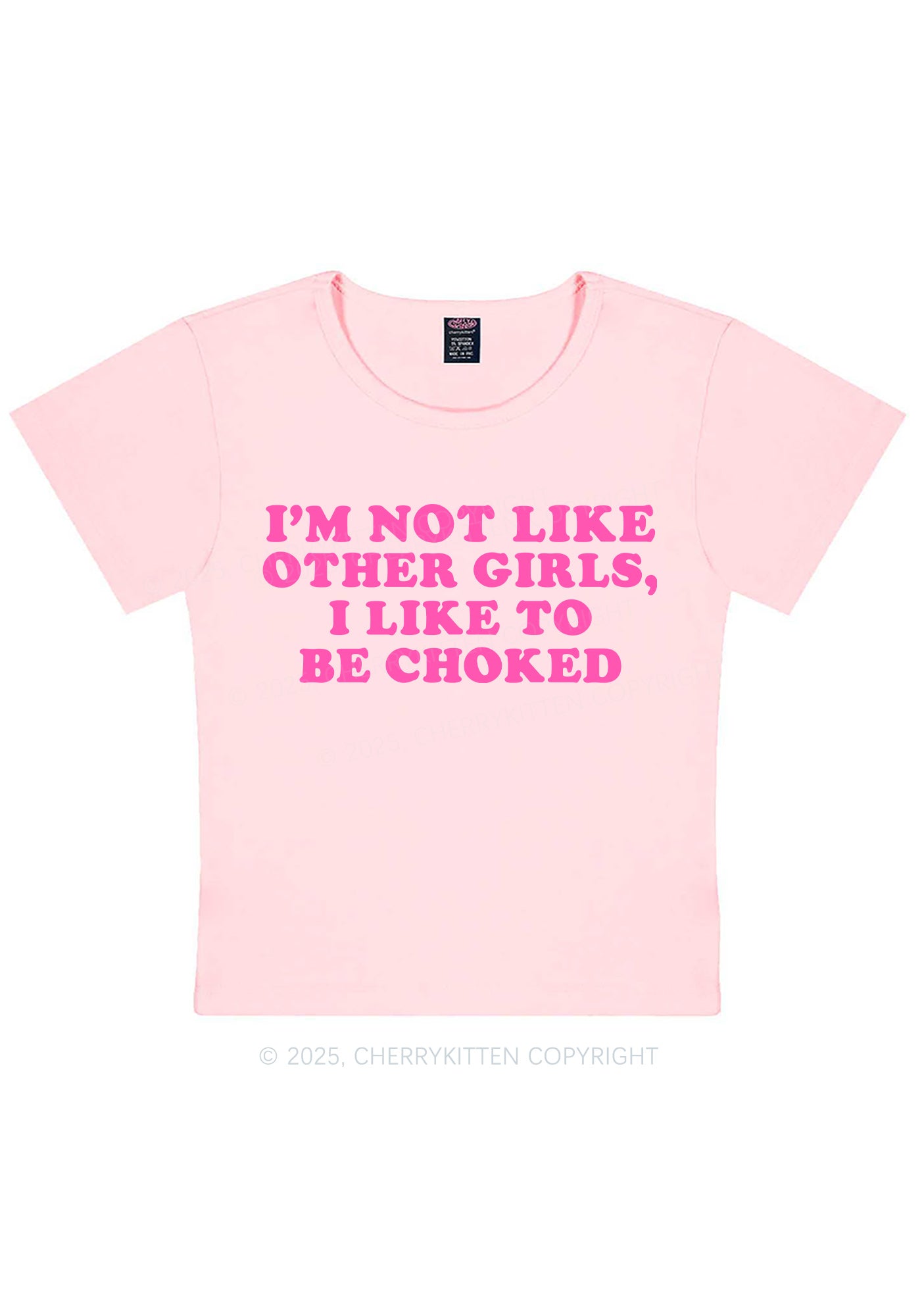 I Like To Be Choked Y2K Baby Tee Cherrykitten