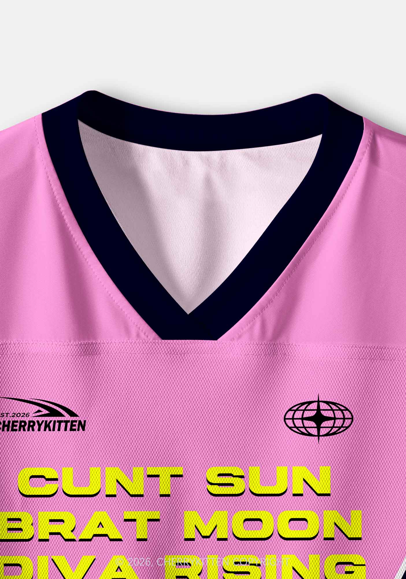 Cxxt Sun Brat Moon Diva Rising Y2K Crop Sport Jersey Shirts Cherrykitten