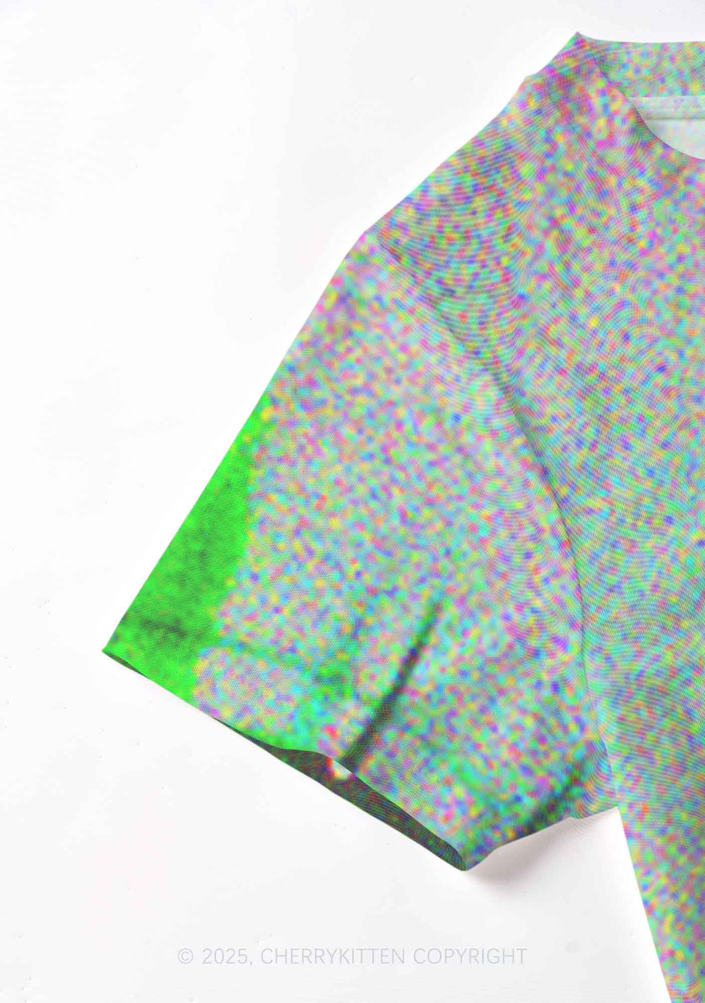 Halloween Cry Eye Y2K Mesh Crop Top Cherrykitten