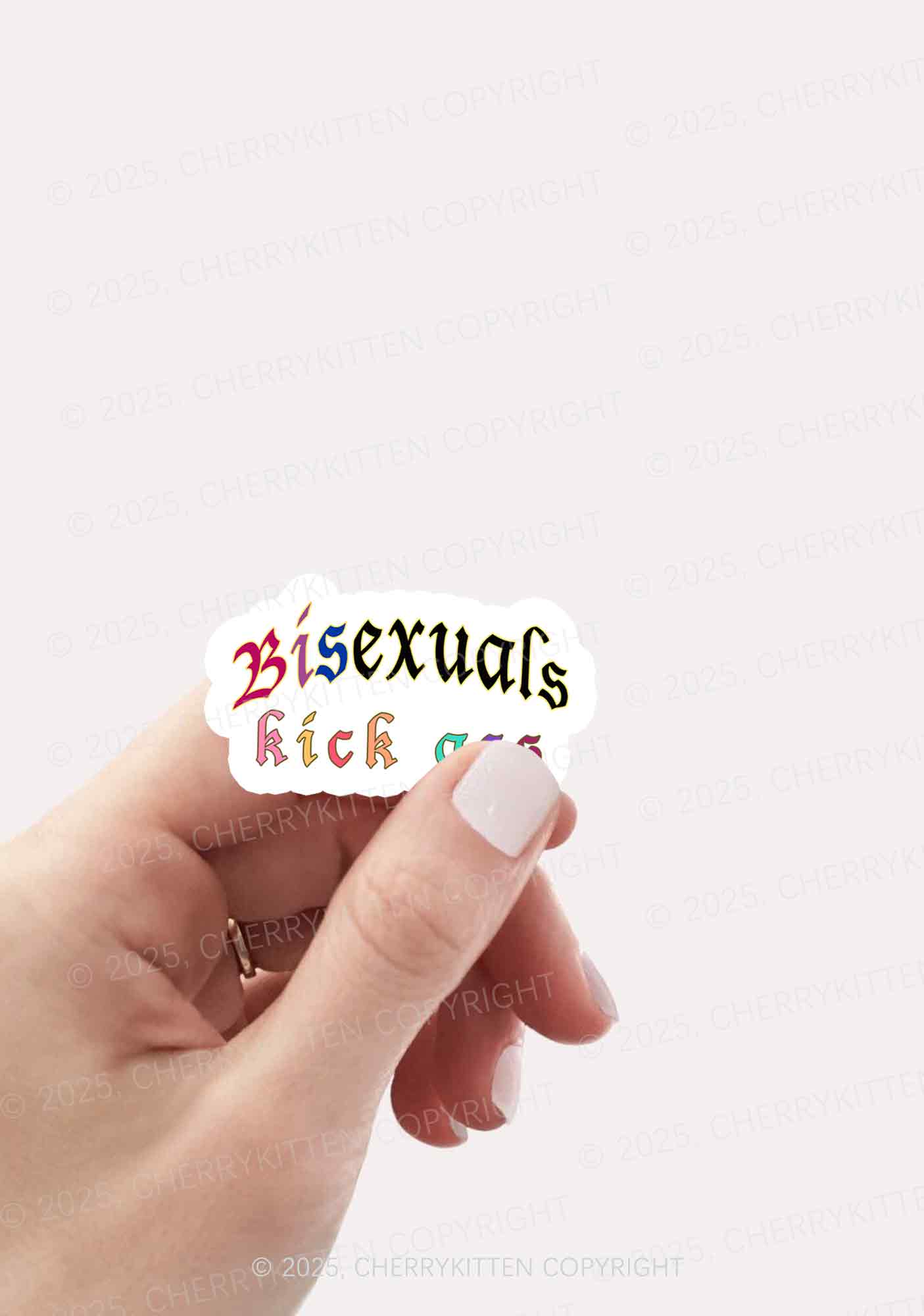 Bisexuals Kick Axx Pride 1Pc Y2K Sticker Cherrykitten