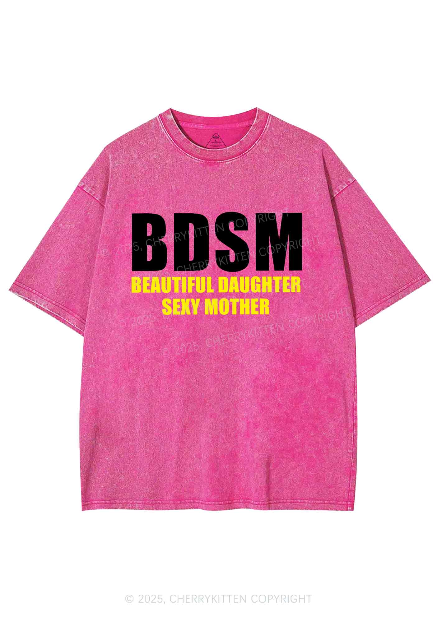 BDSM Daughter Mother Y2K Shirts Washed Tee Cherrykitten