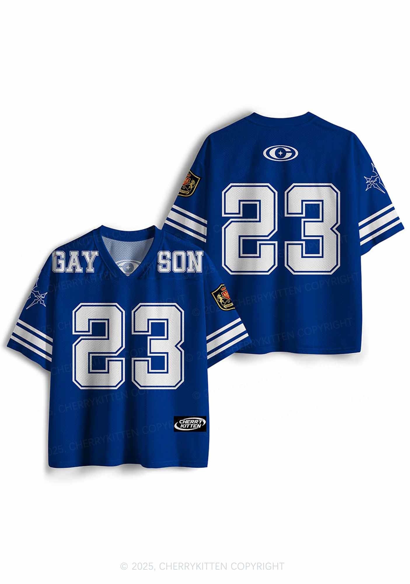 Custom Blue Gay Son Pride Y2K Sport Jersey Shirts Cherrykitten