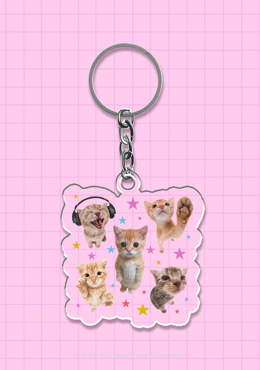 Adorable Cats 1Pc Y2K Keychain Cherrykitten