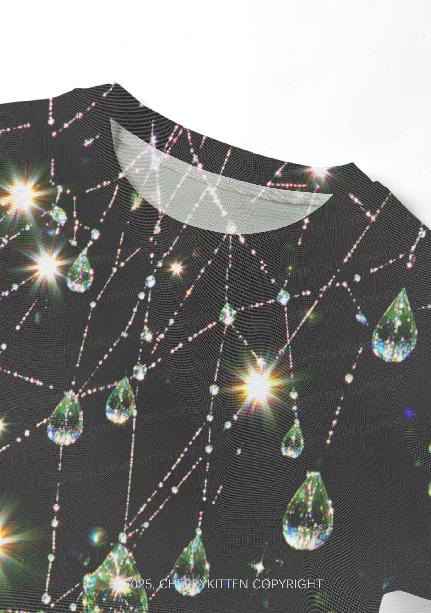 Dew Web Y2K Mesh Crop Top Cherrykitten