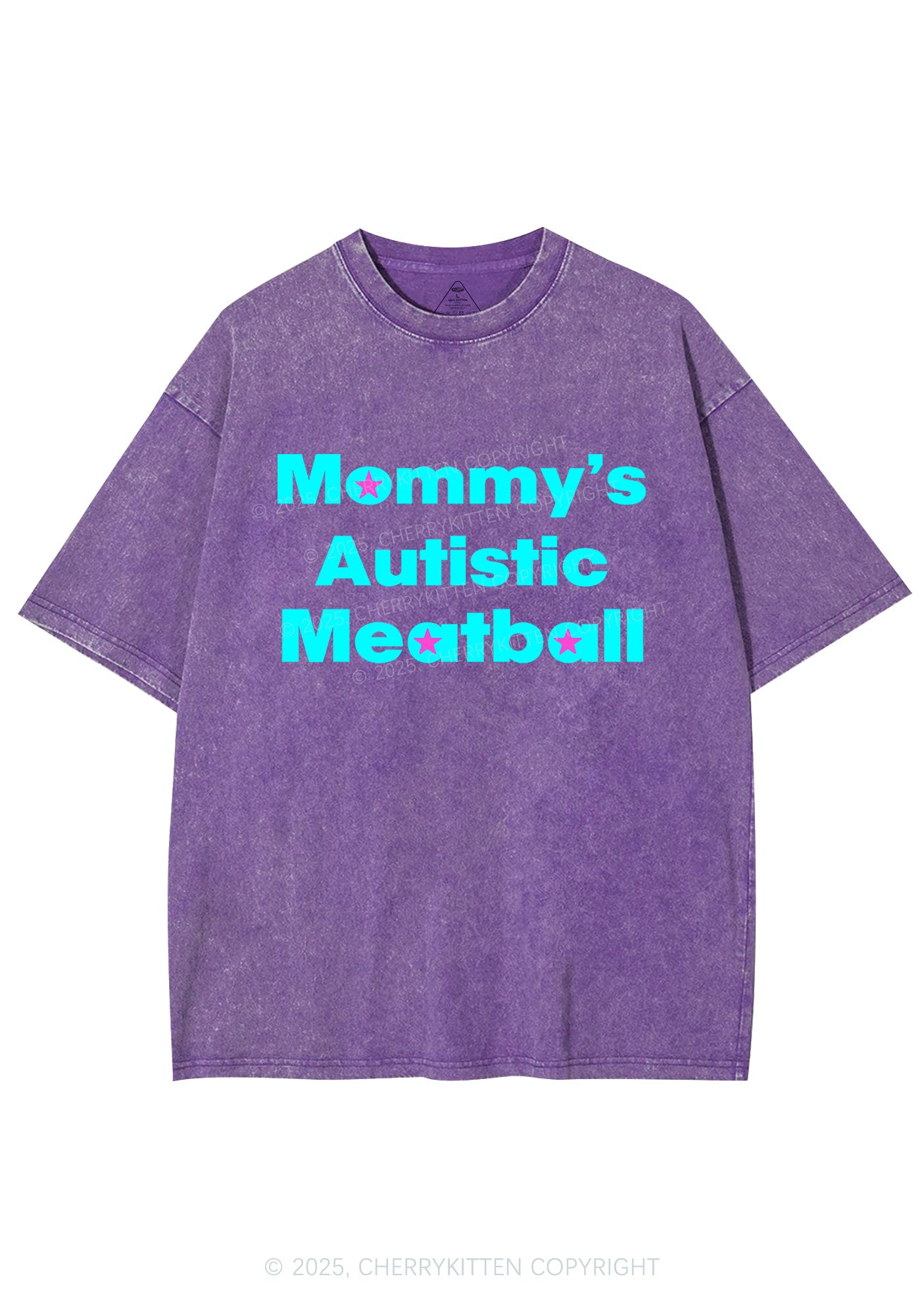 Mommys Autistic Meatball Y2K Shirts Washed Tee Cherrykitten