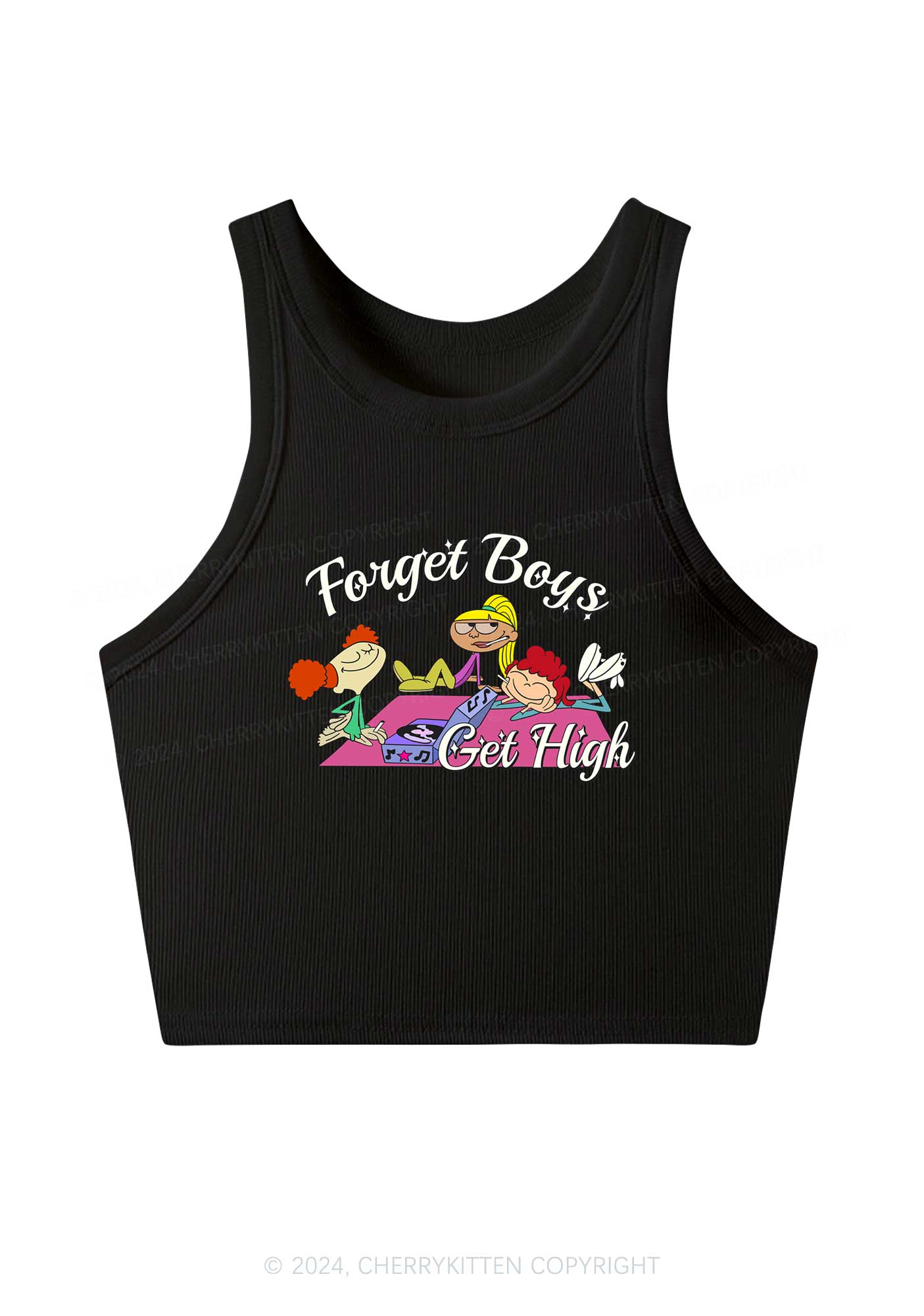 Forget Boys Y2K Crop Tank Top Cherrykitten